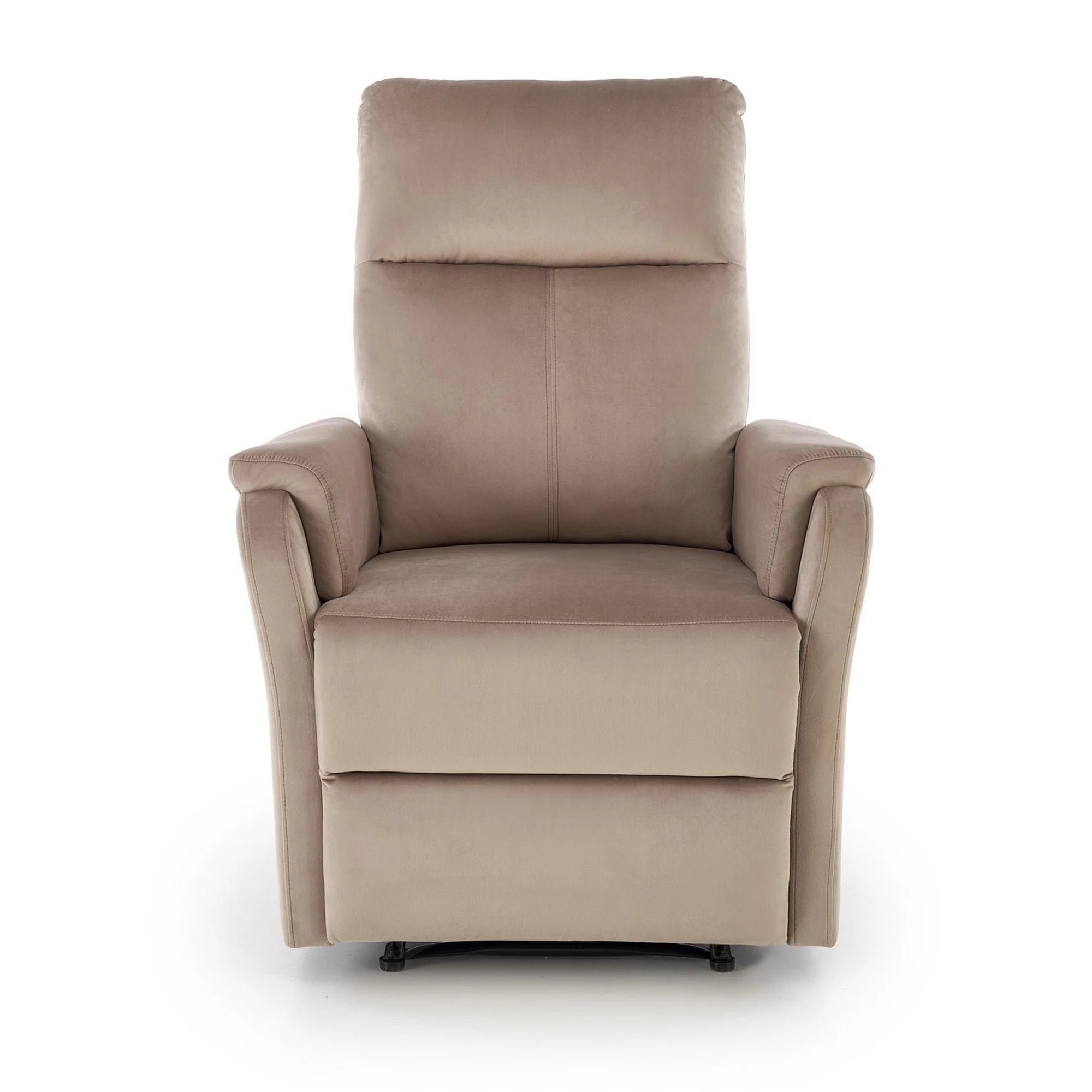 Fotoliu recliner CROCUS, stofa catifelata bej - Bluvel 40, 77x88/155x81/102 cm