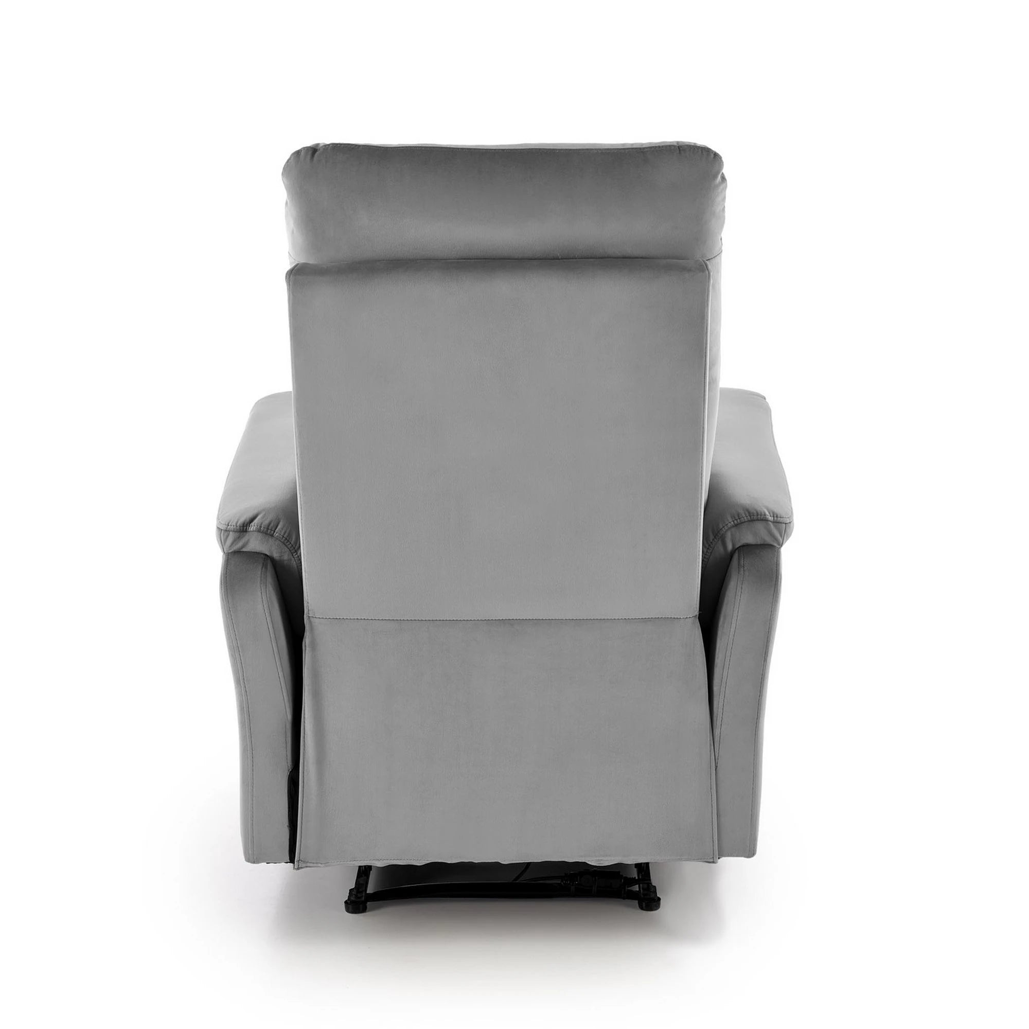 Fotoliu recliner CROCUS, stofa catifelata gri - Bluvel 14, 77x88/155x81/102 cm