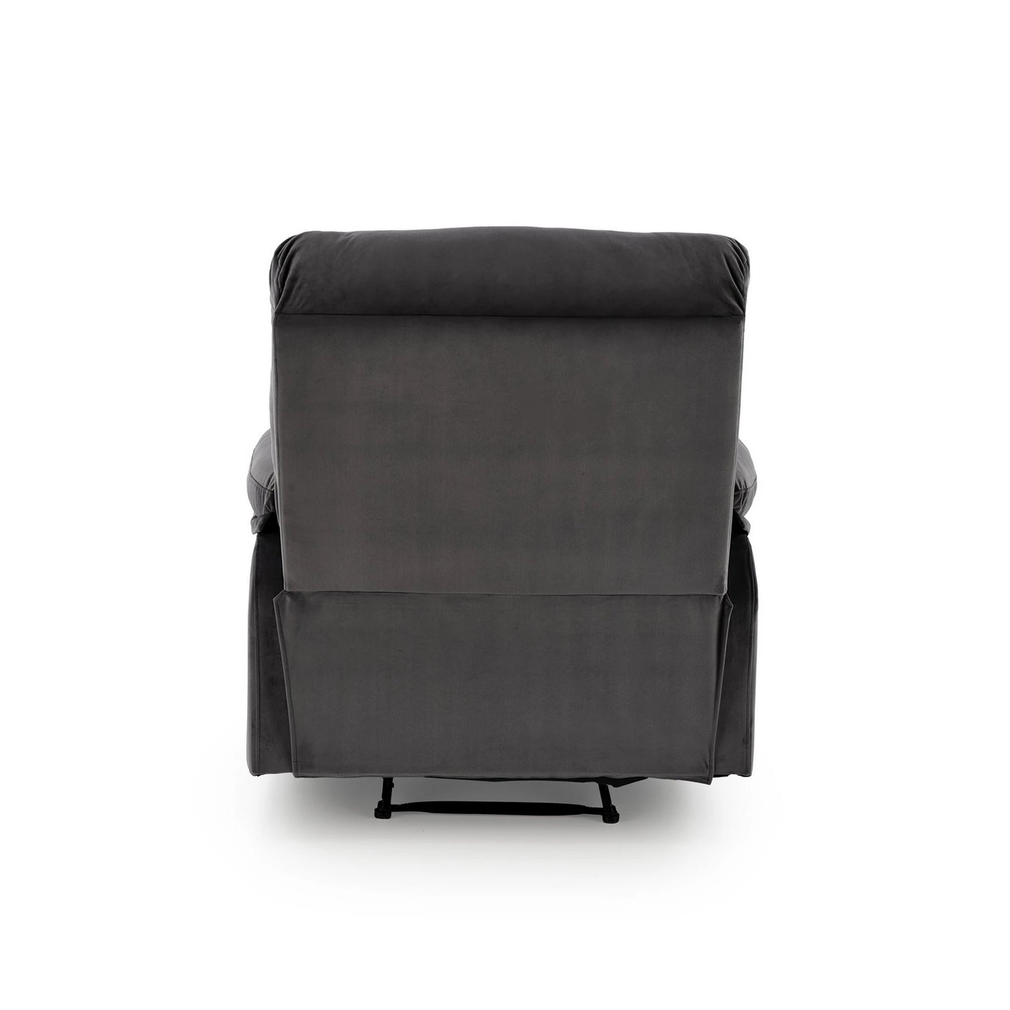 Fotoliu rabatabil DRAGER, negru, stofa catifelata/metal, 88x90/160x105 cm