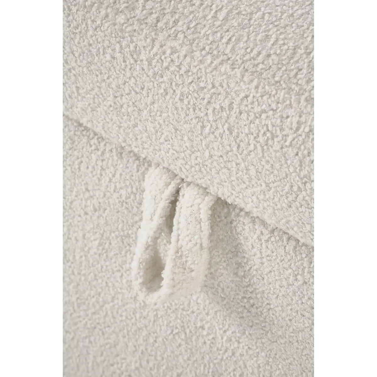 Bancheta FICARIA, stofa buclata crem, 150x40x47 cm