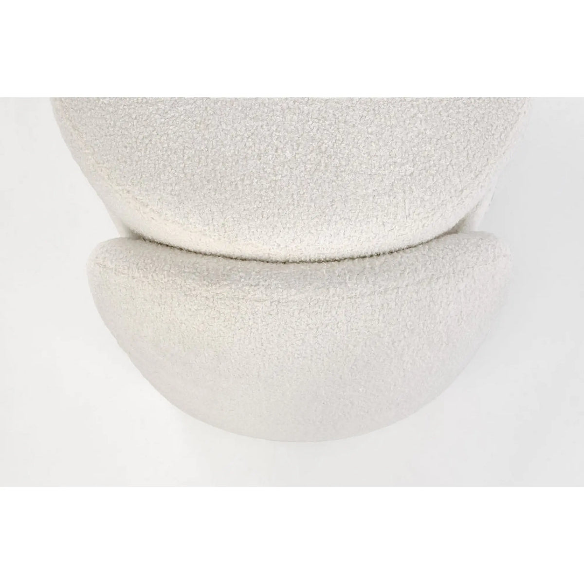 Bancheta FICARIA, stofa buclata crem, 150x40x47 cm