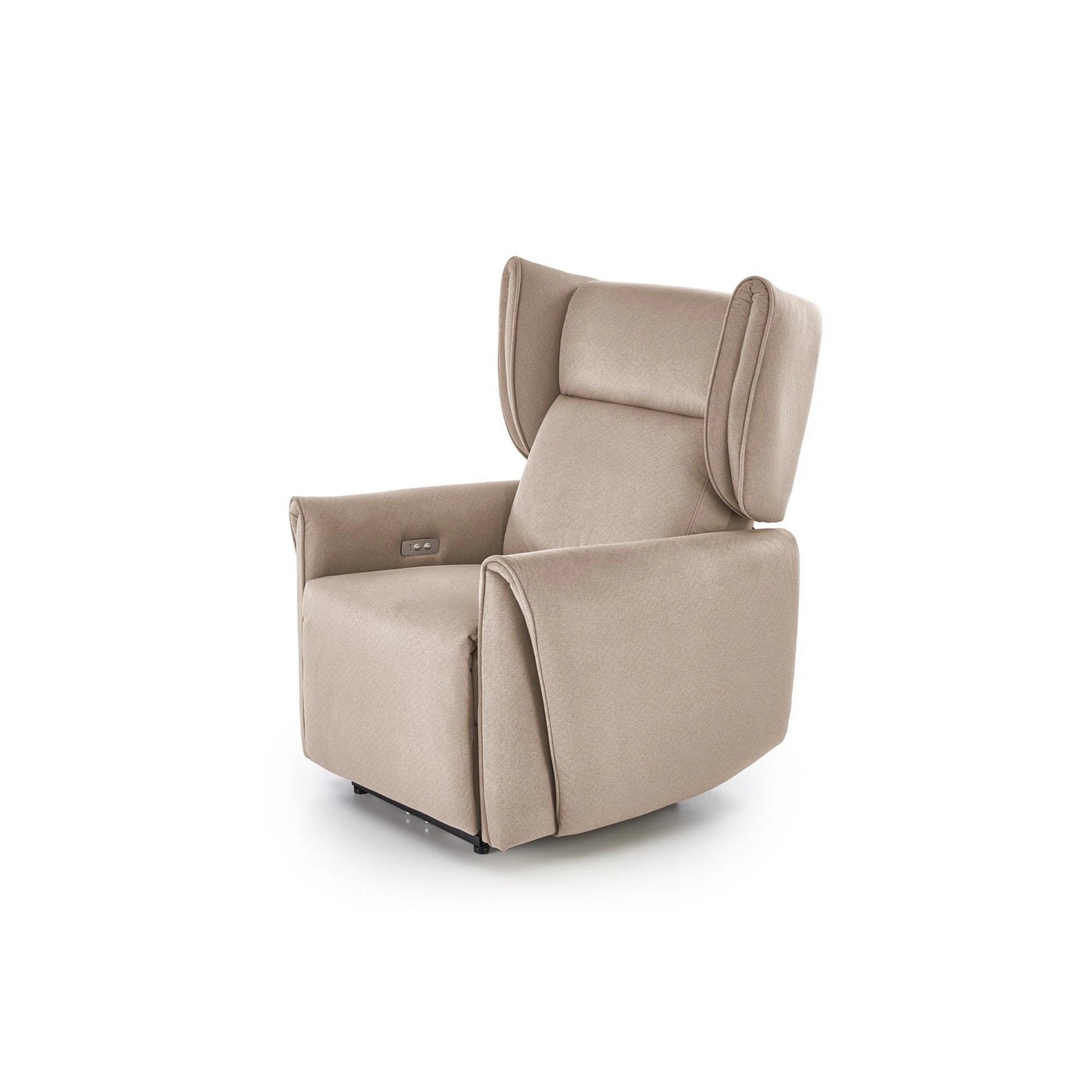 Fotoliu recliner GELATO, bej, stofa clasica, 83x91/161x95/109 cm