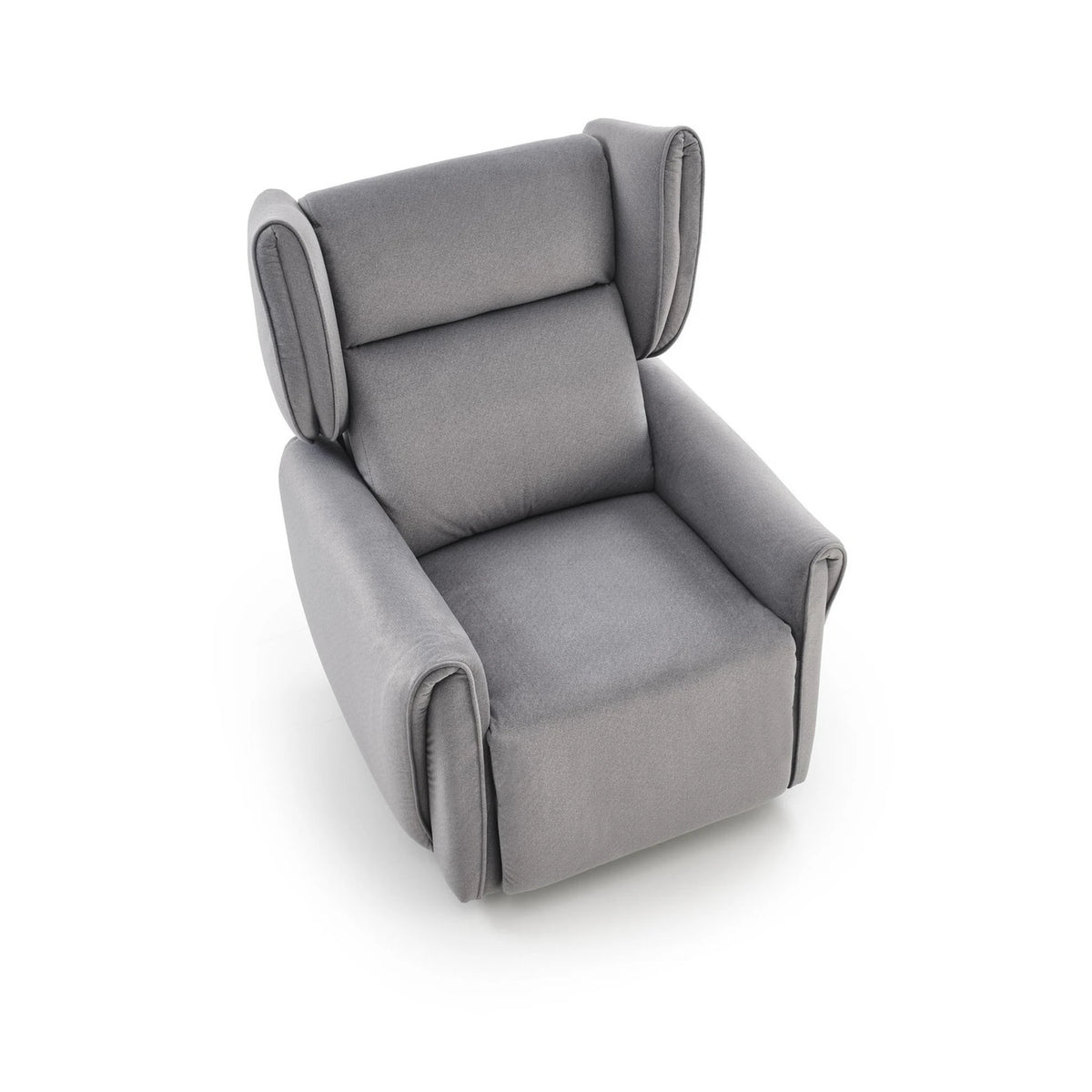 Fotoliu recliner GELATO, gri, stofa clasica, 83x91/161x95/109 cm