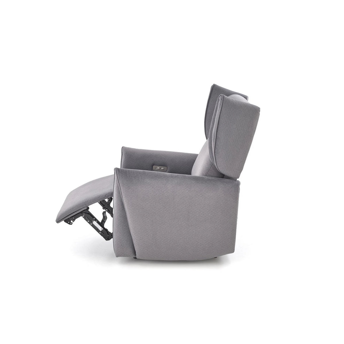 Fotoliu recliner GELATO, gri, stofa clasica, 83x91/161x95/109 cm