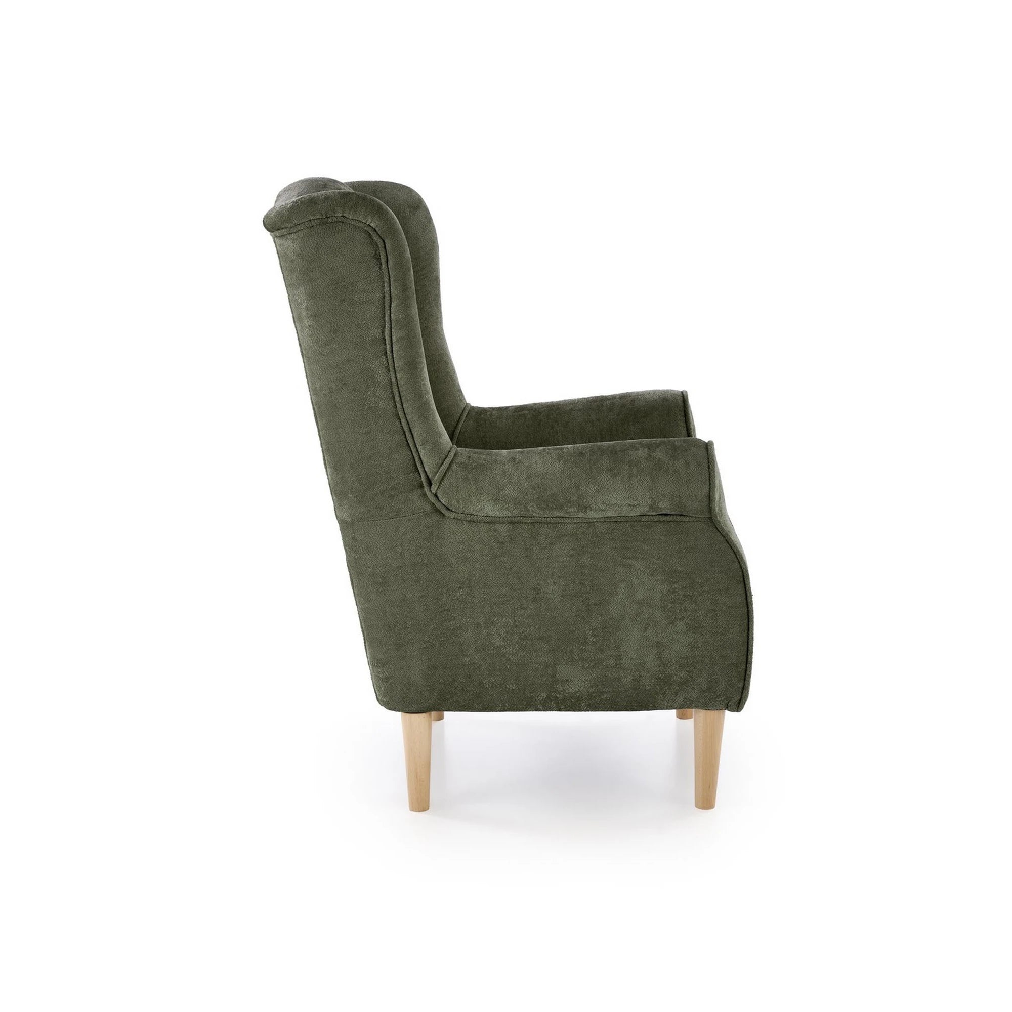 Fotoliu HERMES, stofa verde olive - Markos 14/12, 80x80x110 cm