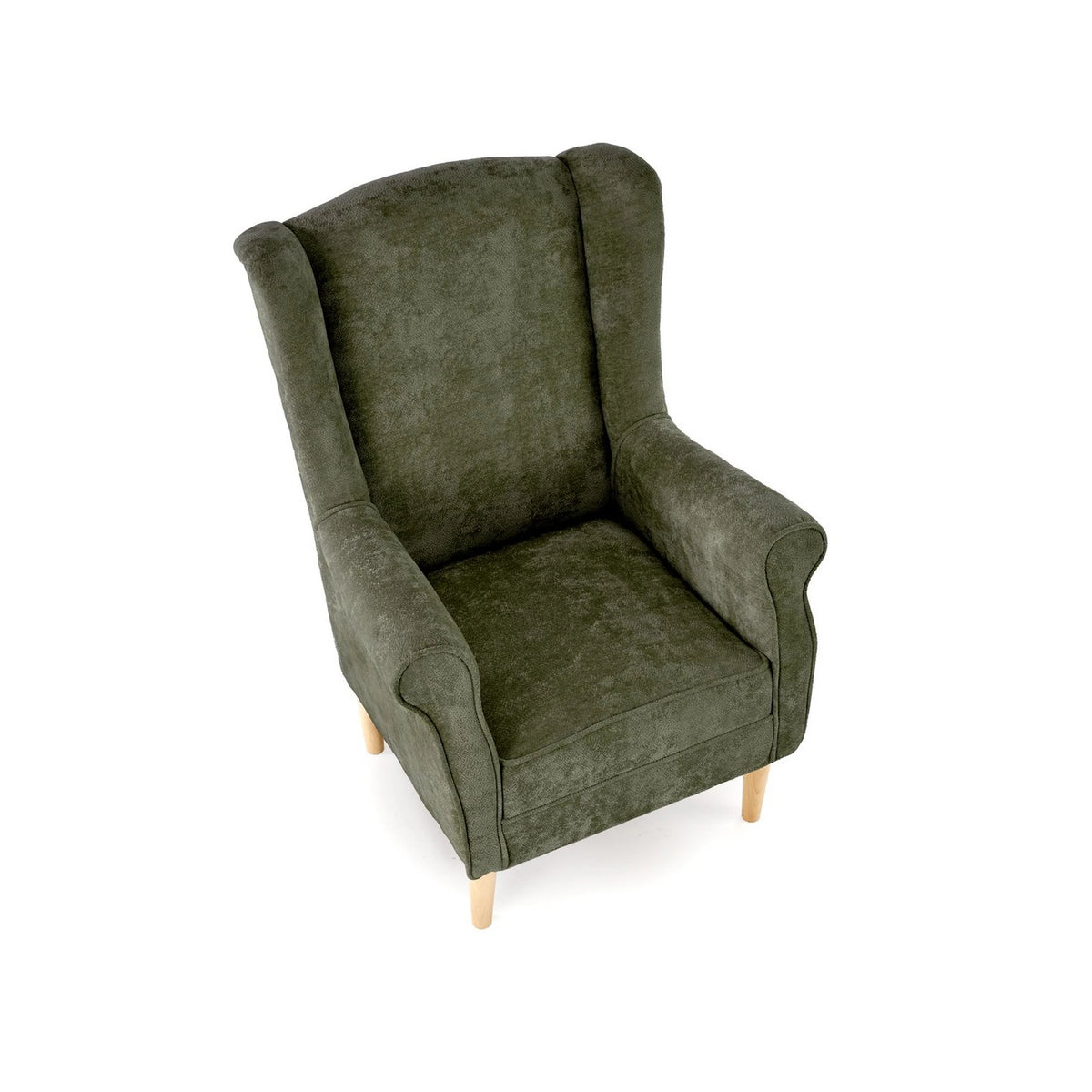 Fotoliu HERMES, stofa verde olive - Markos 14/12, 80x80x110 cm