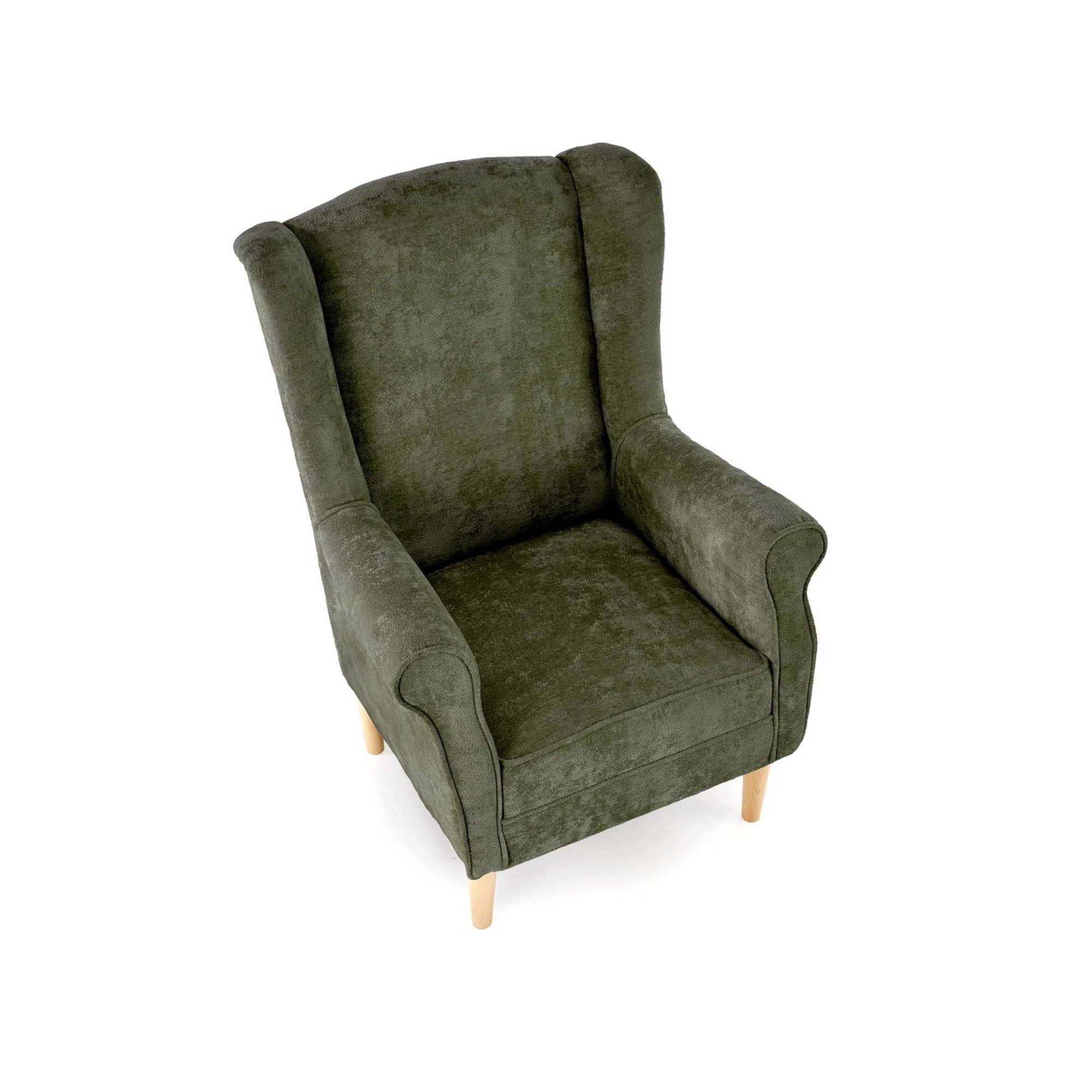 Fotoliu HERMES, stofa verde olive - Markos 14/12, 80x80x110 cm
