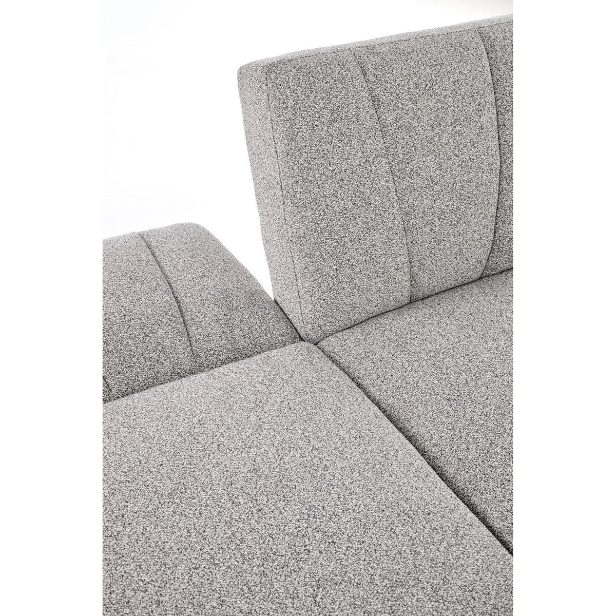 Canapea extensibila LARIX, gri, stofa clasica/lemn, 200x88-105x61-81m