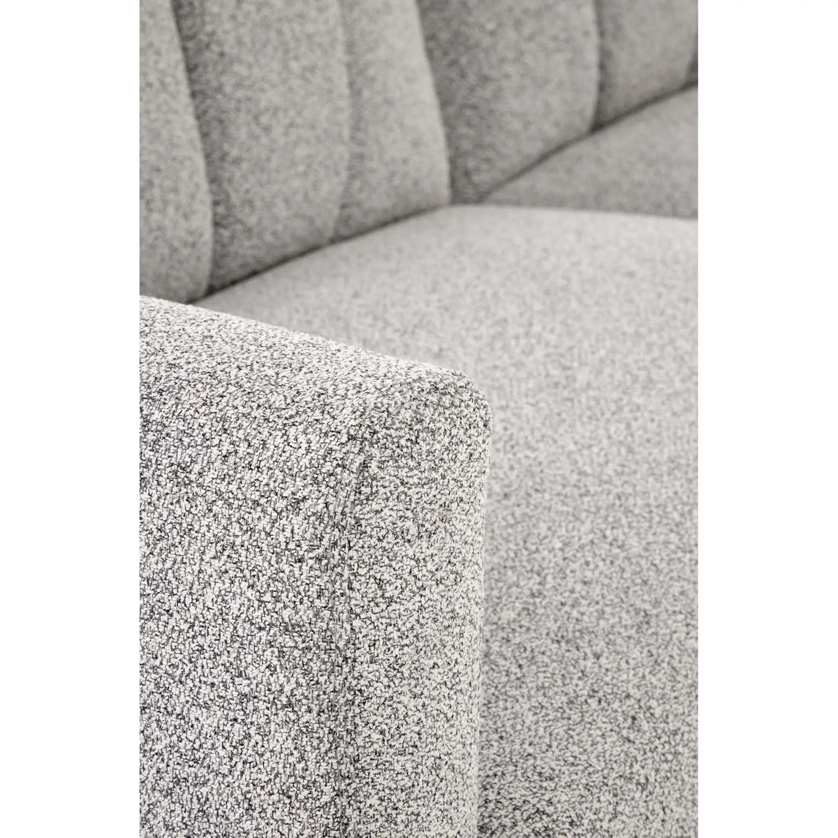 Canapea extensibila LARIX, gri, stofa clasica/lemn, 200x88-105x61-81m