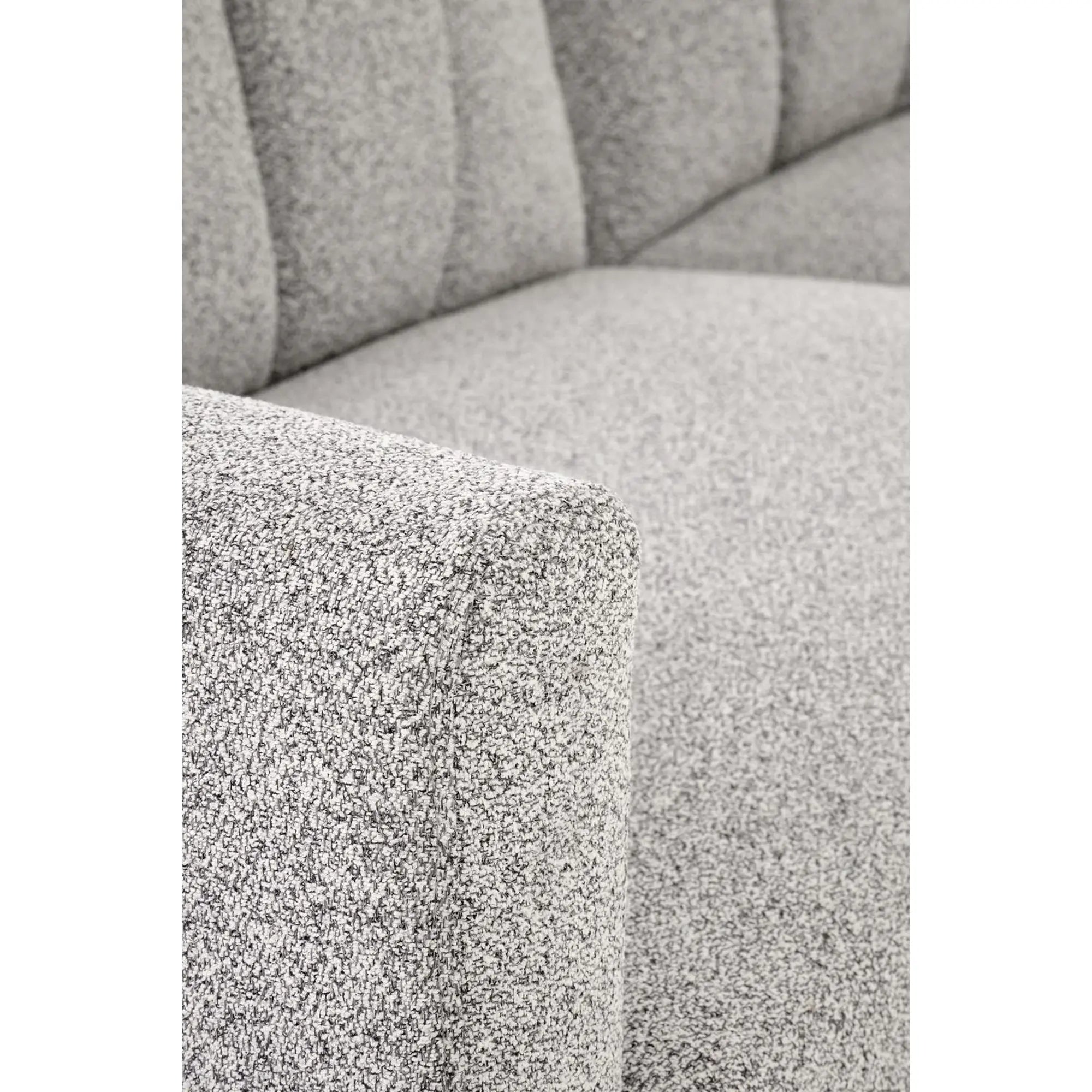 Canapea extensibila LARIX, gri, stofa clasica/lemn, 200x88-105x61-81m