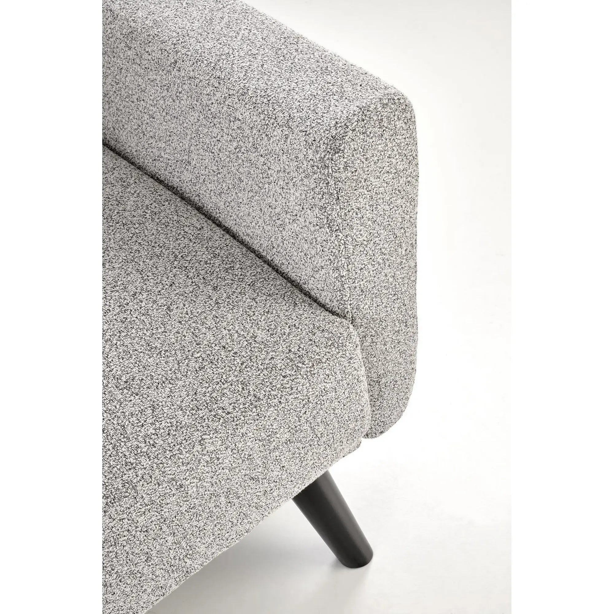 Canapea extensibila LARIX, gri, stofa clasica/lemn, 200x88-105x61-81m