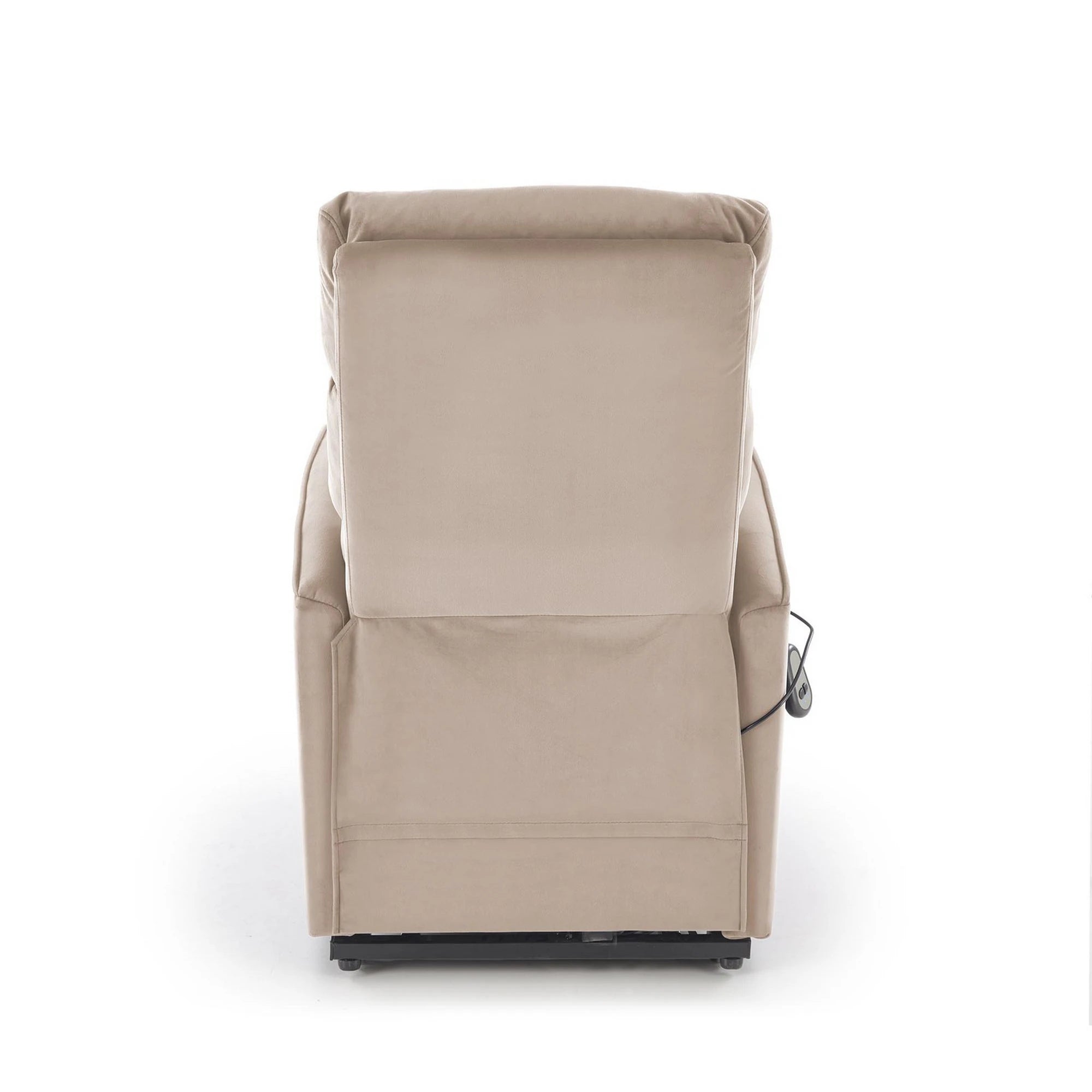 Fotoliu recliner MARONI, stofa catifelata bej - Bluvel 40, 62x92/165x103/84 cm