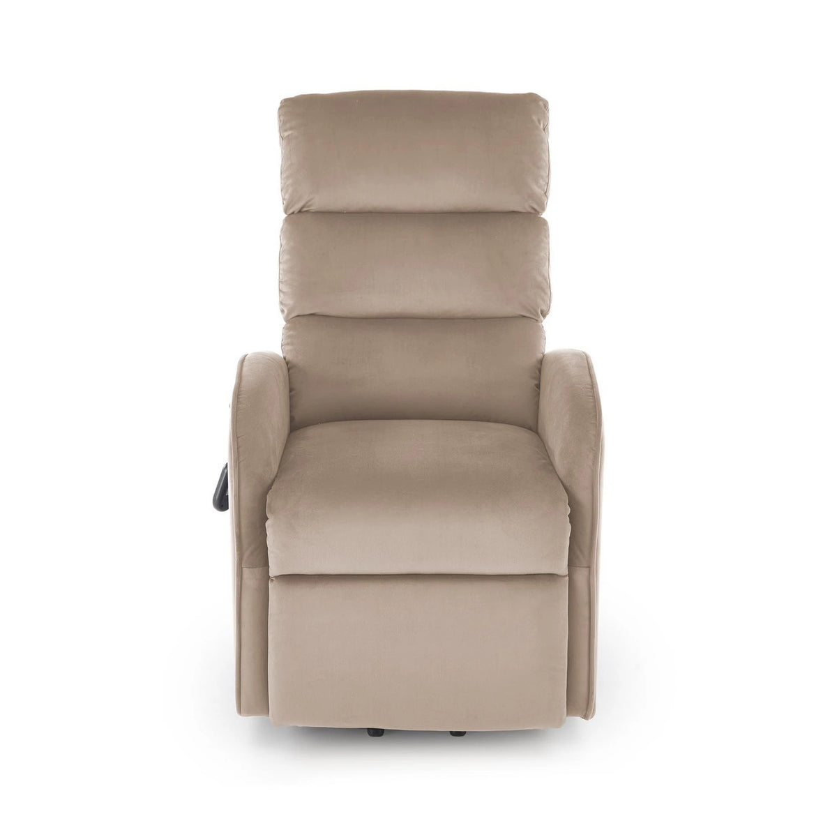 Fotoliu recliner MARONI, stofa catifelata bej - Bluvel 40, 62x92/165x103/84 cm