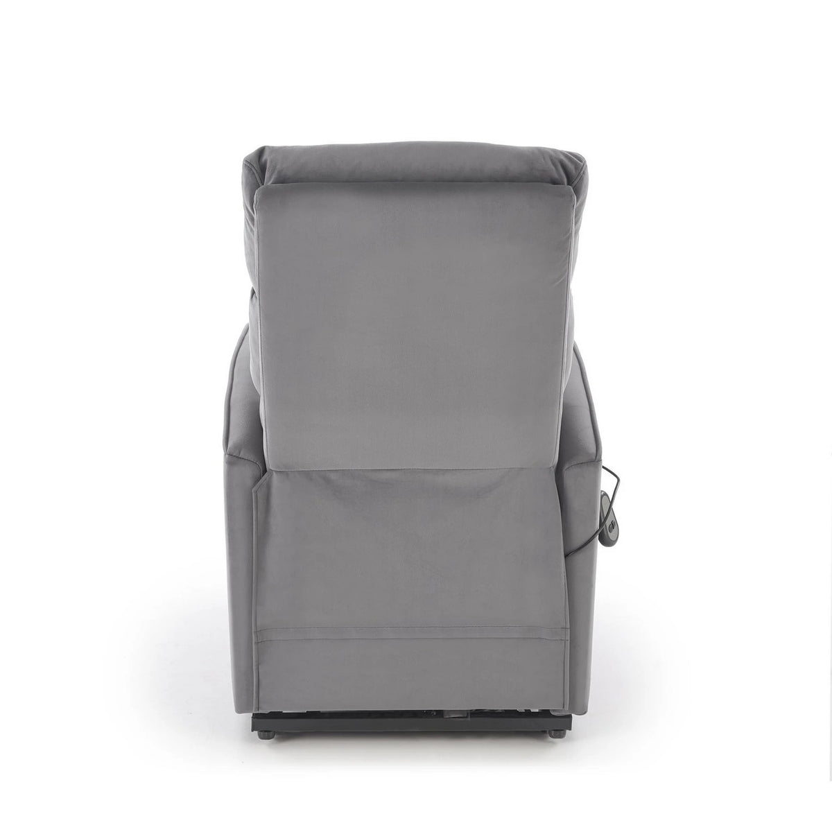 Fotoliu recliner MARONI, stofa catifelata gri - Bluvel 14, 62x92/165x103/84 cm