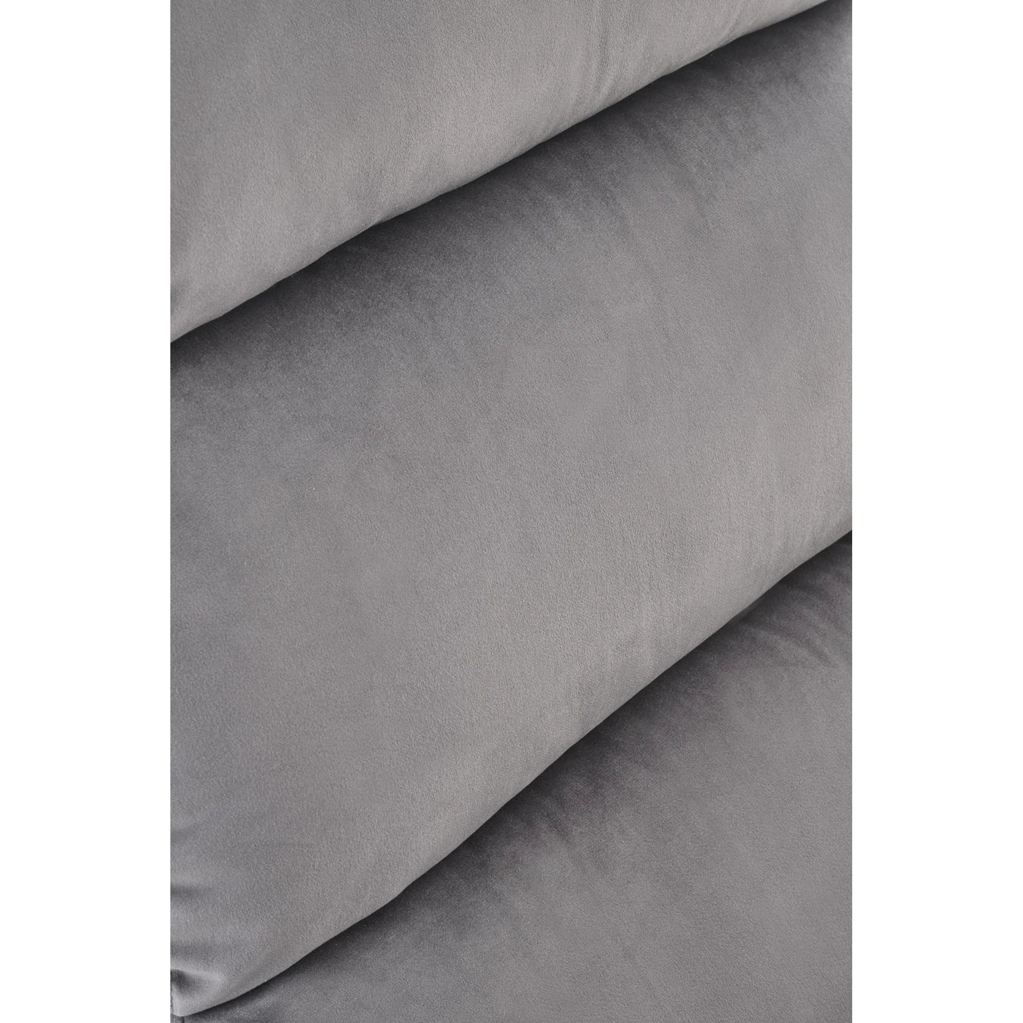 Fotoliu recliner MARONI, stofa catifelata gri - Bluvel 14, 62x92/165x103/84 cm