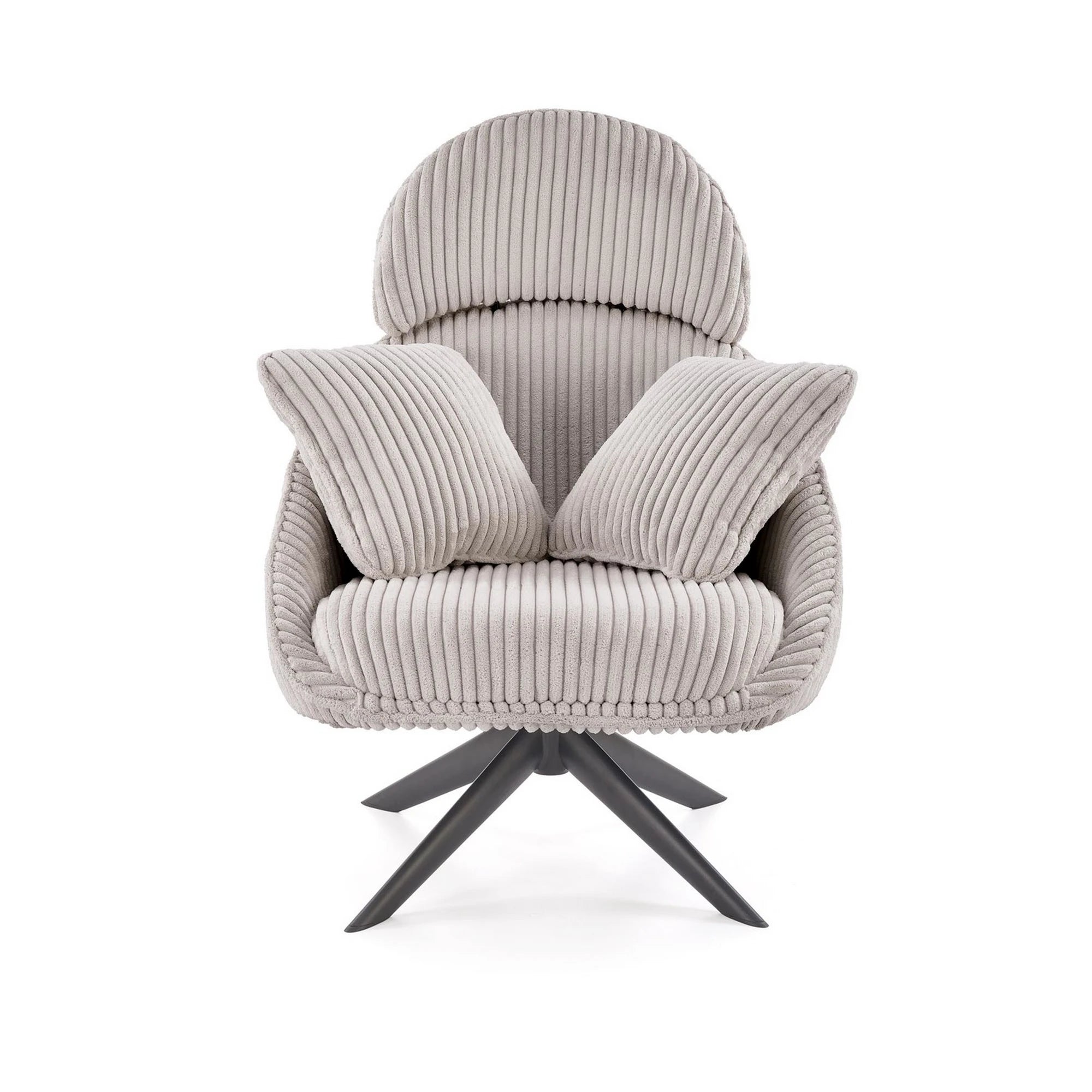 Fotoliu MERRY 2, cappuccino/negru, stofa catifelata/otel, 78x82x100 cm