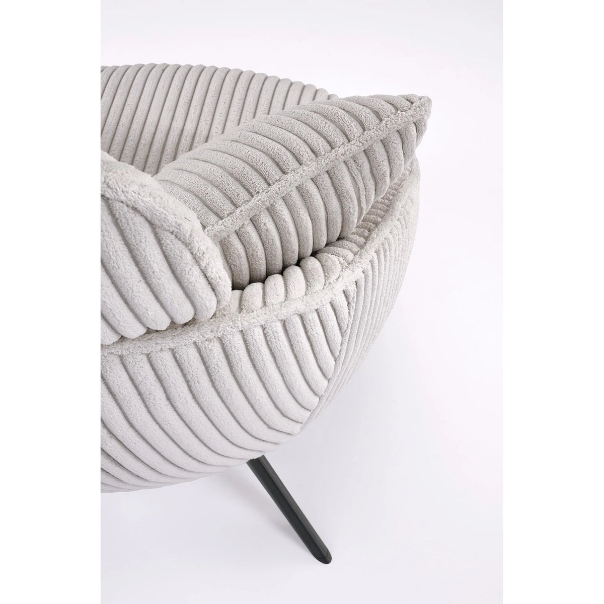 Fotoliu MERRY 2, cappuccino/negru, stofa catifelata/otel, 78x82x100 cm