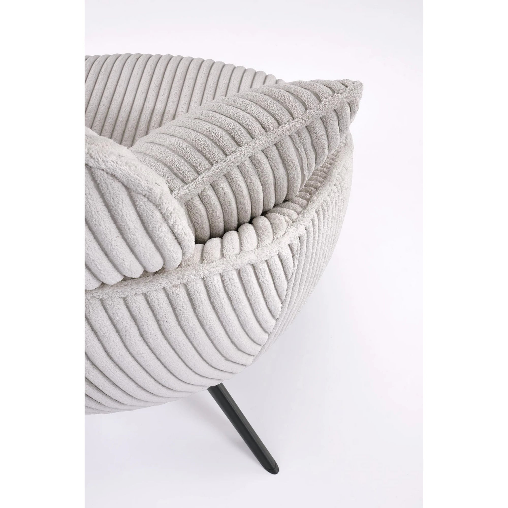 Fotoliu MERRY 2, cappuccino/negru, stofa catifelata/otel, 78x82x100 cm