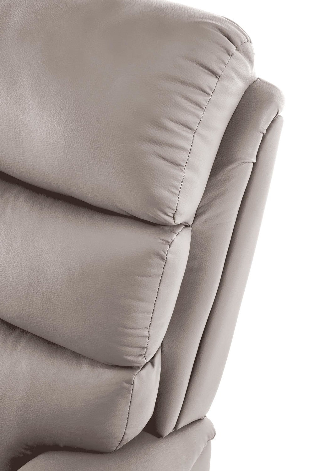 Fotoliu rabatabil PERUS, bej/negru, piele ecologica/metal, 80x100/168x101/80 cm