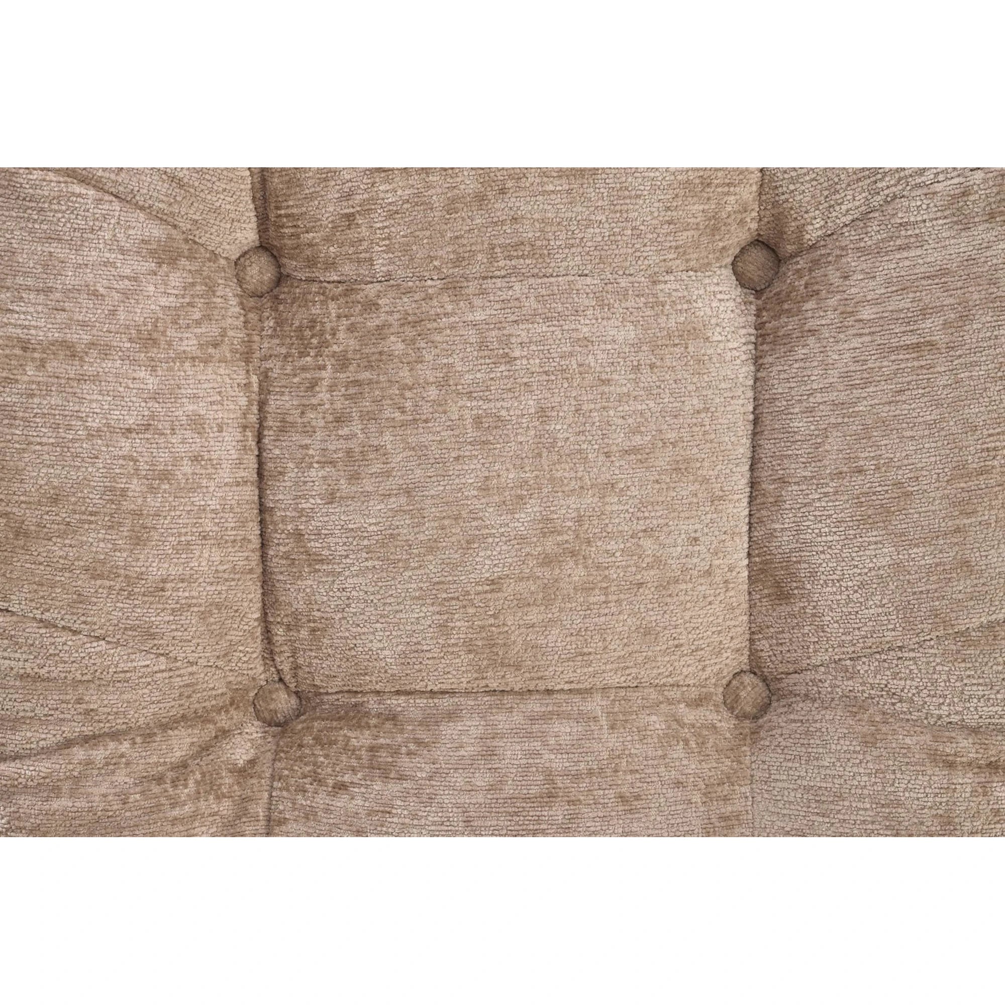 Fotoliu rotativ cu taburet PESTO, bej/negru, stofa clasica/metal, 76x92x96 cm