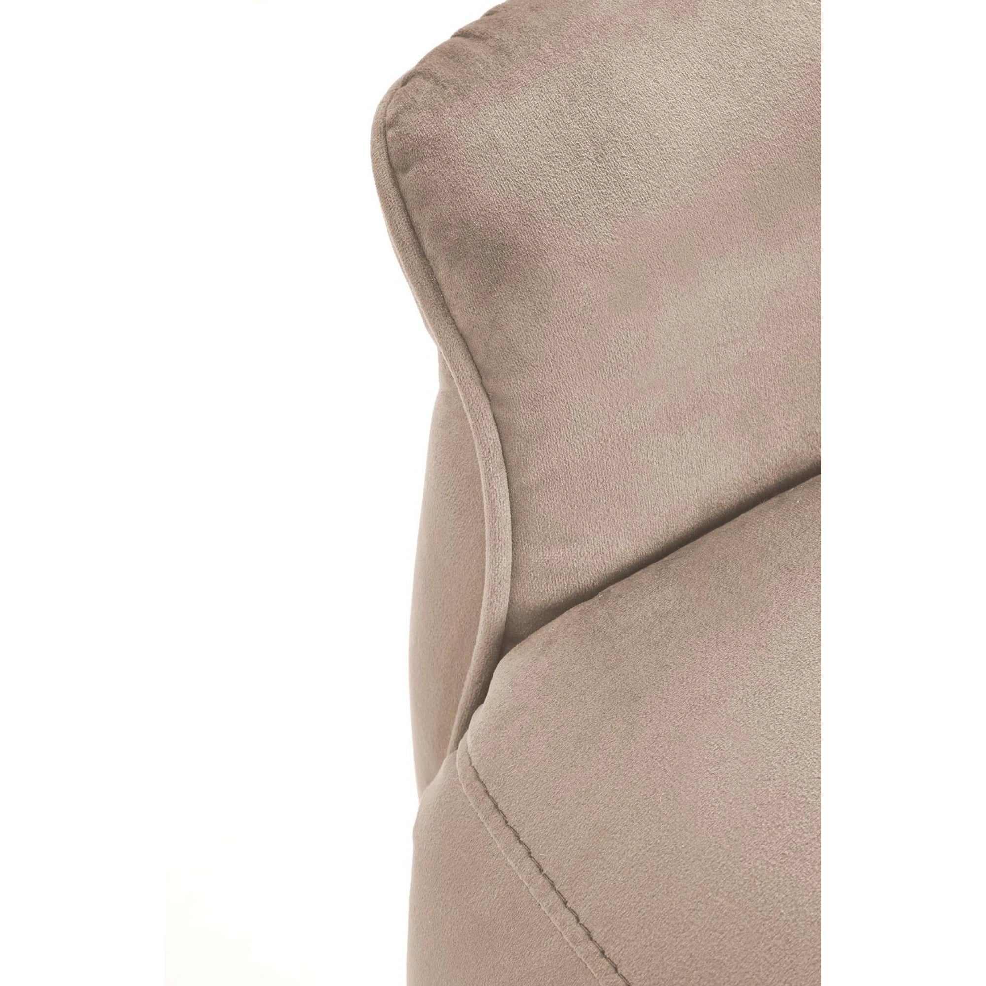 Fotoliu rabatabil SEMIR 2, stofa catifelata bej - Bluvel 40, 80x108/90x90/160 cm