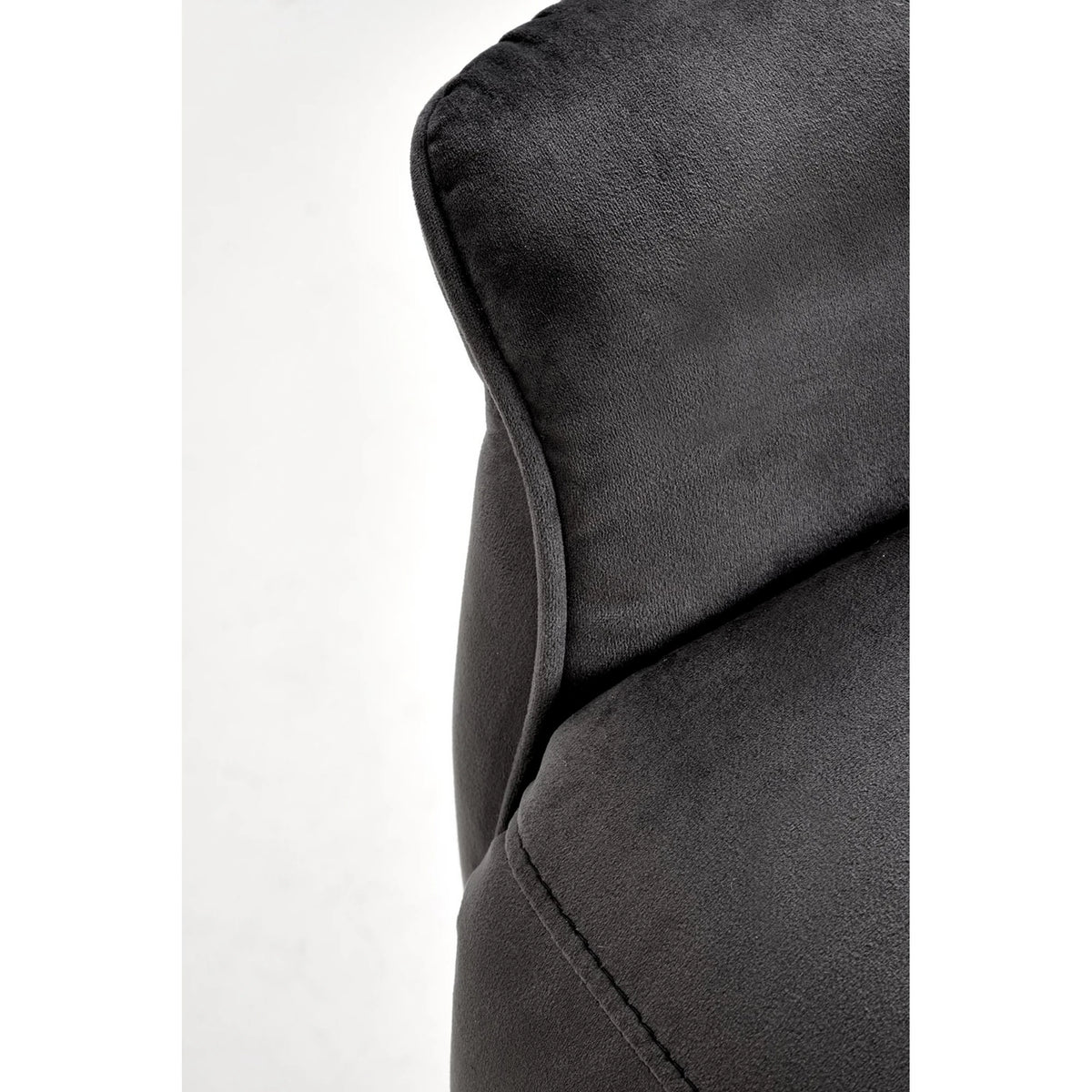 Fotoliu rabatabil SEMIR 2, stofa catifelata negru - Bluvel 19, 80x108/90x90/160 cm