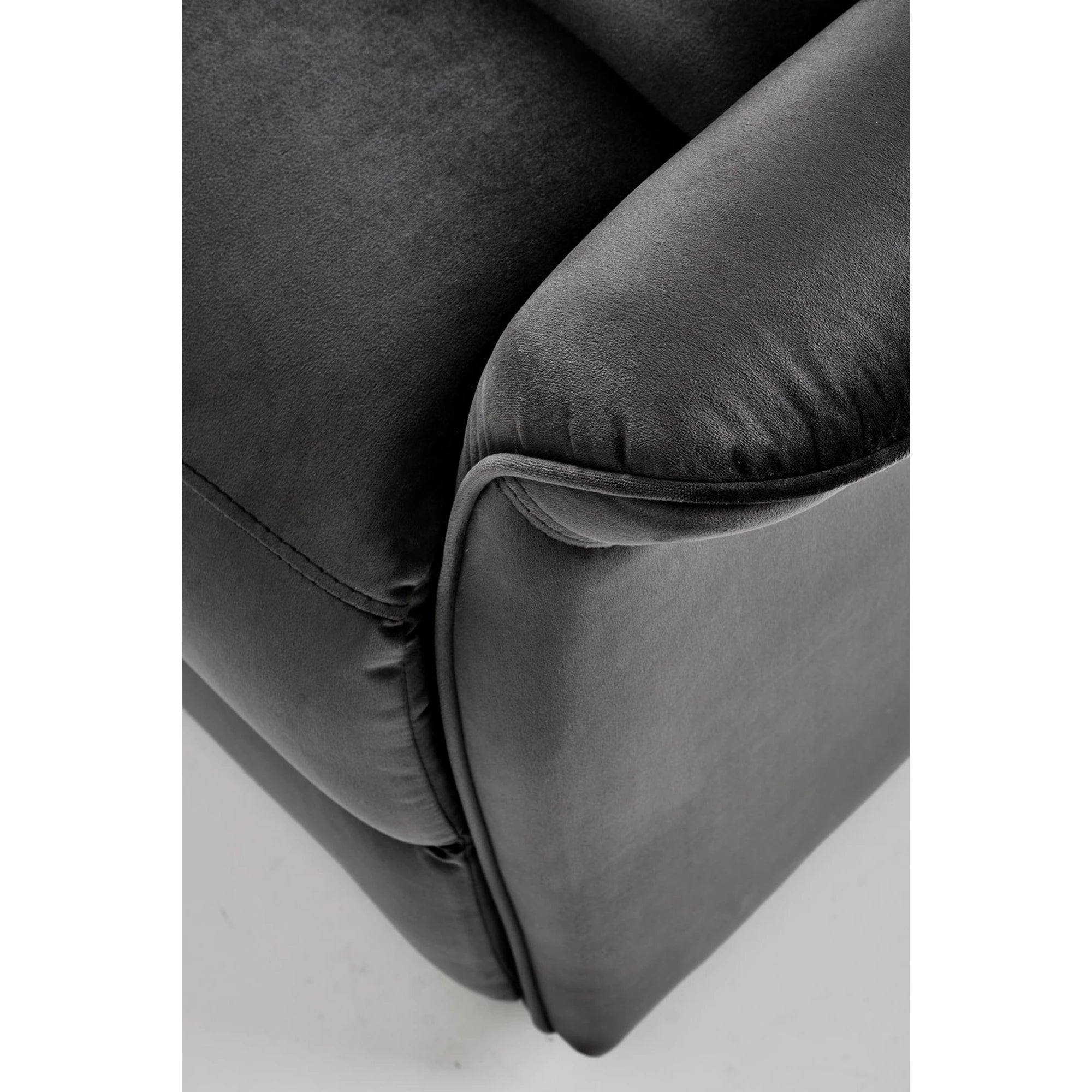 Fotoliu rabatabil SEMIR 2, stofa catifelata negru - Bluvel 19, 80x108/90x90/160 cm