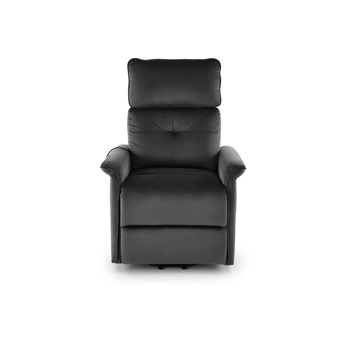 Fotoliu rabatabil SEMIR 2, stofa catifelata negru - Bluvel 19, 80x108/90x90/160 cm
