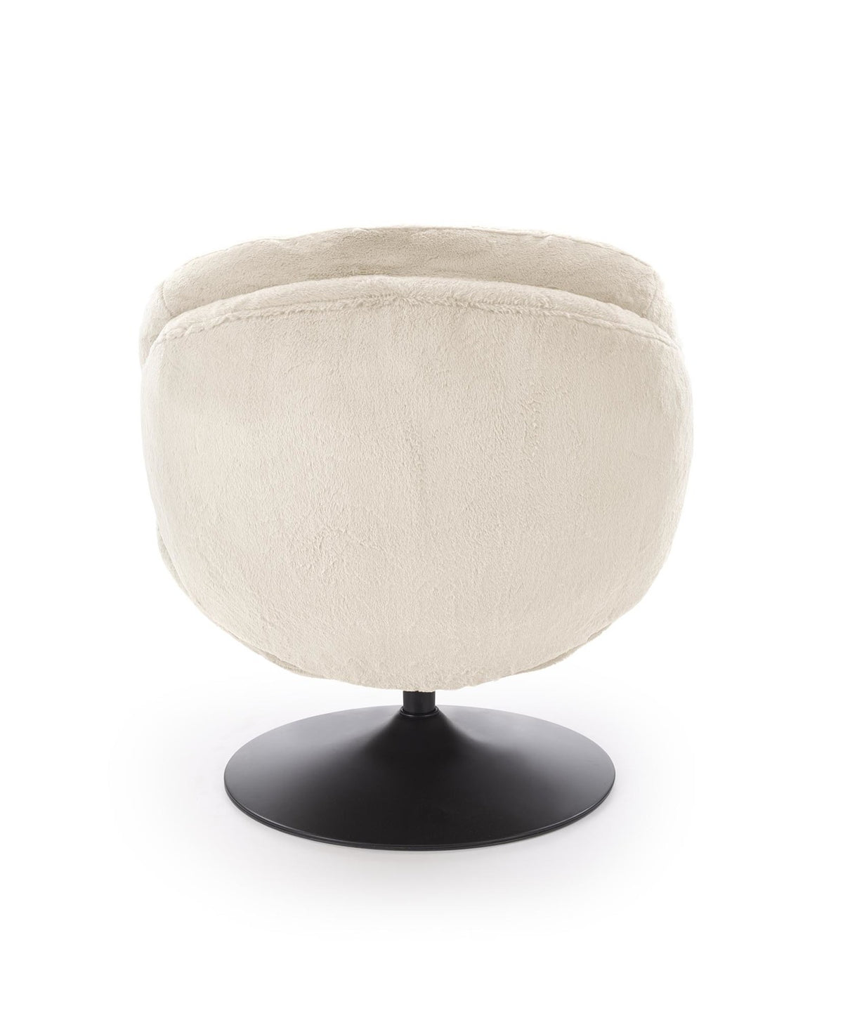 Fotoliu SHELL, blana artificiala crem - Lapit 23, 80x87x86 cm