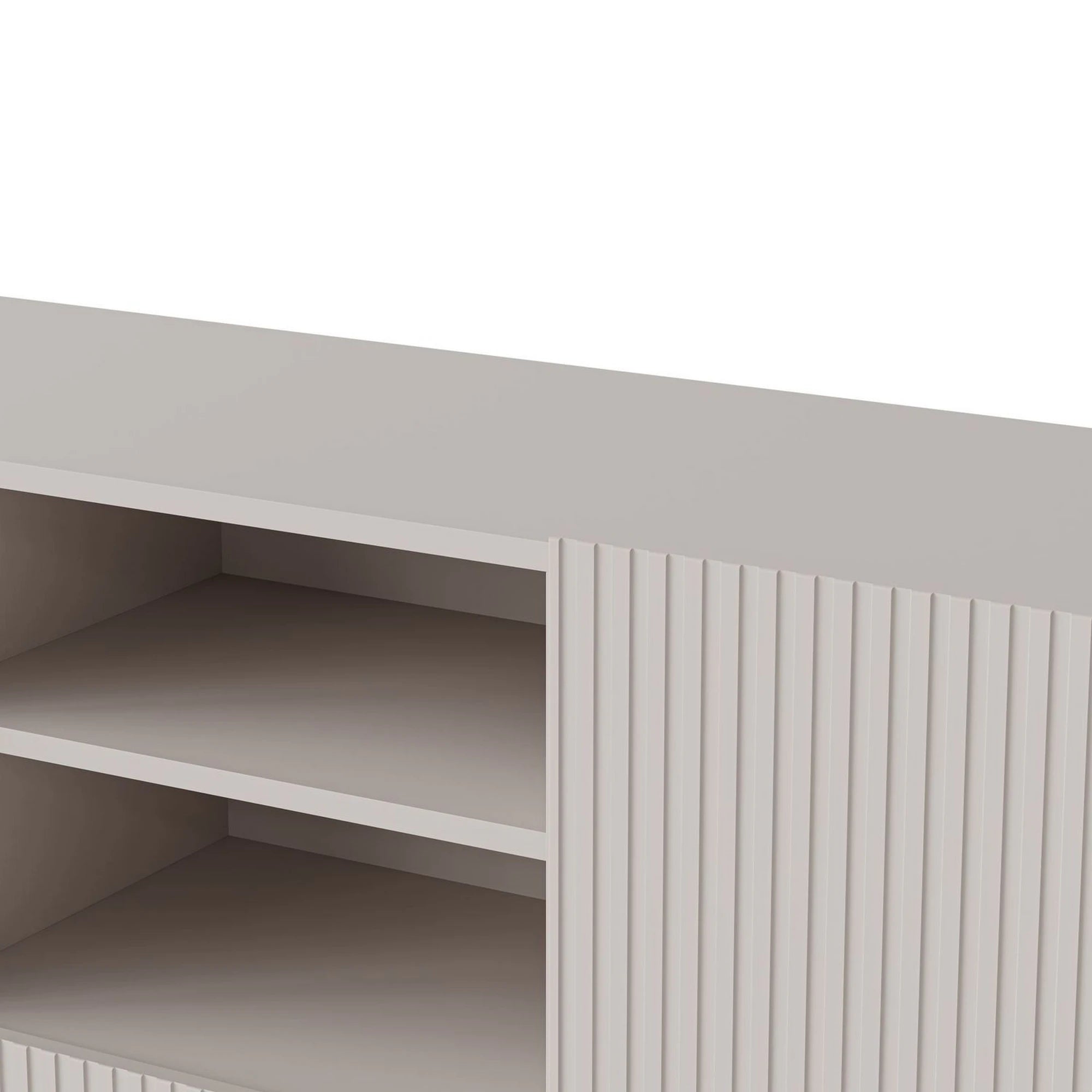 Comoda PAXOS KM-1, casmir/negru, PAL laminat/otel, 150x40x84 cm