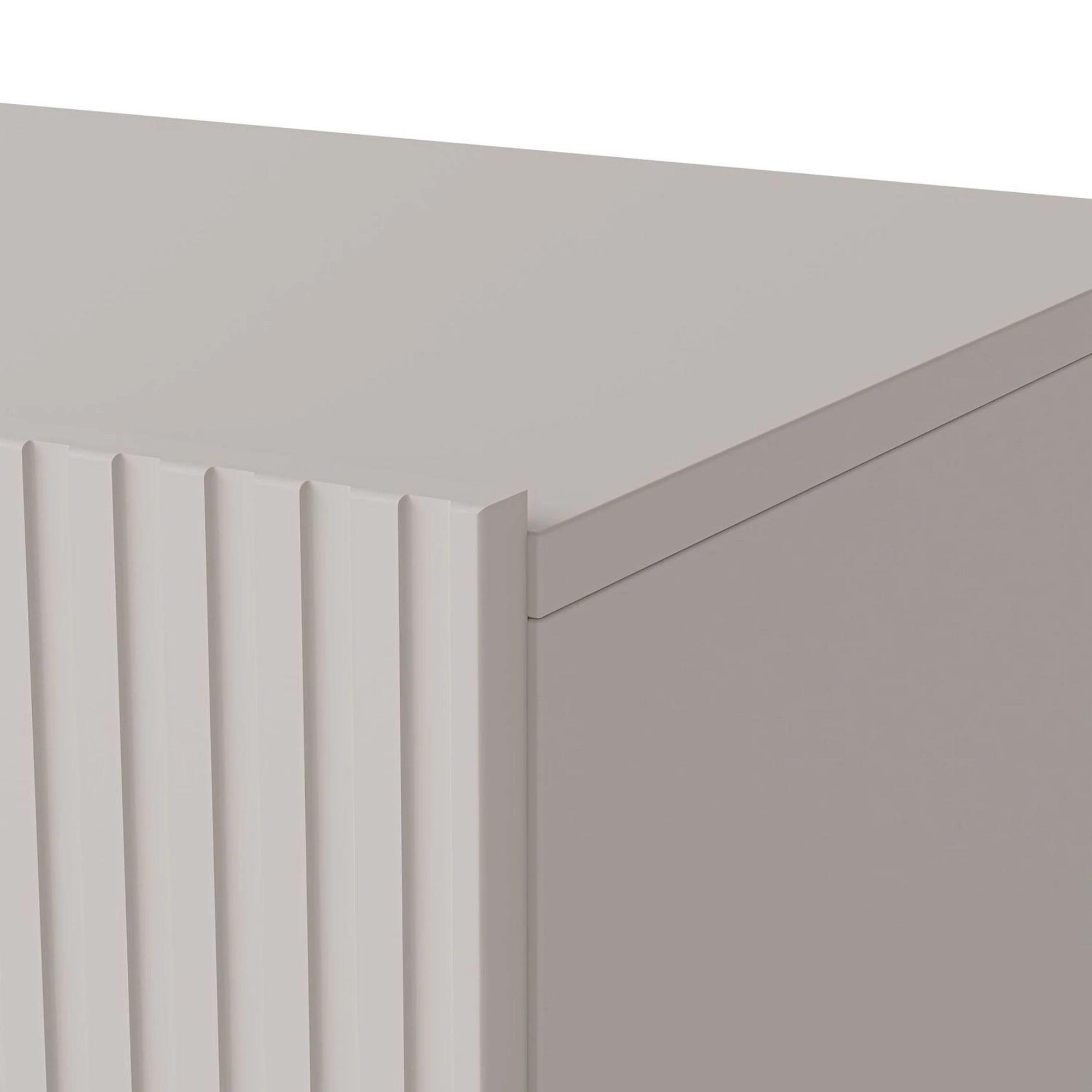 Comoda PAXOS KM-2, casmir/negru, PAL laminat/otel, 180x40x84 cm