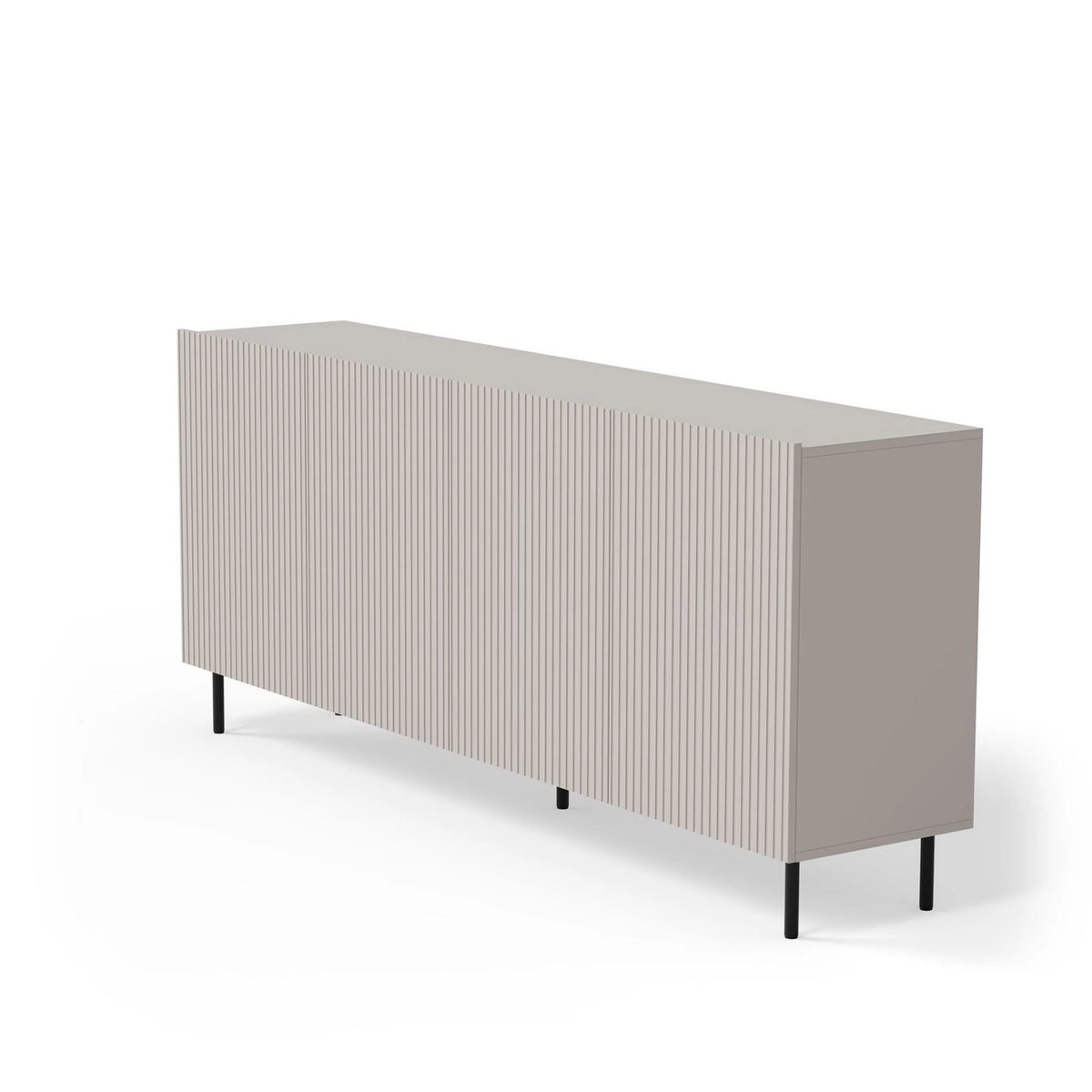 Comoda PAXOS KM-2, casmir/negru, PAL laminat/otel, 180x40x84 cm