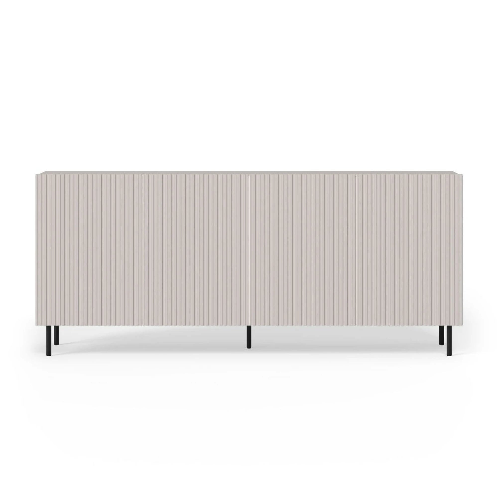 Comoda PAXOS KM-2, casmir/negru, PAL laminat/otel, 180x40x84 cm
