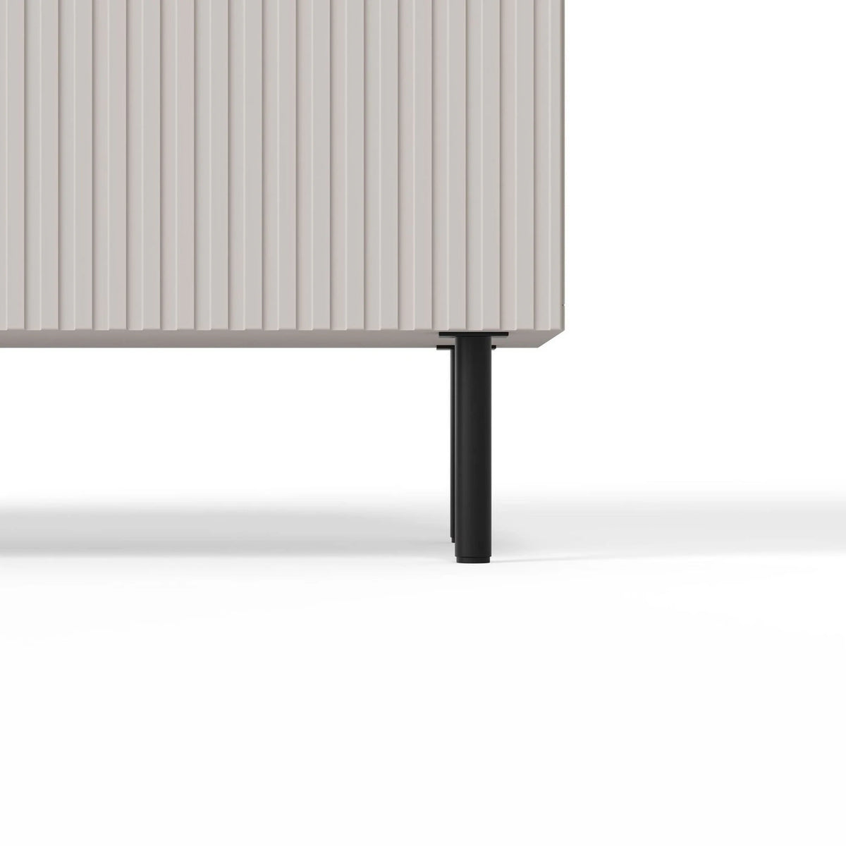 Comoda PAXOS KM-2, casmir/negru, PAL laminat/otel, 180x40x84 cm