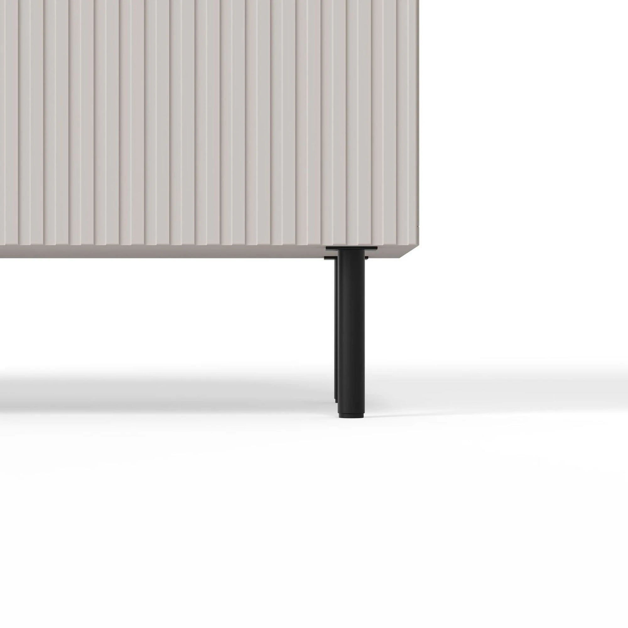 Comoda PAXOS KM-2, casmir/negru, PAL laminat/otel, 180x40x84 cm