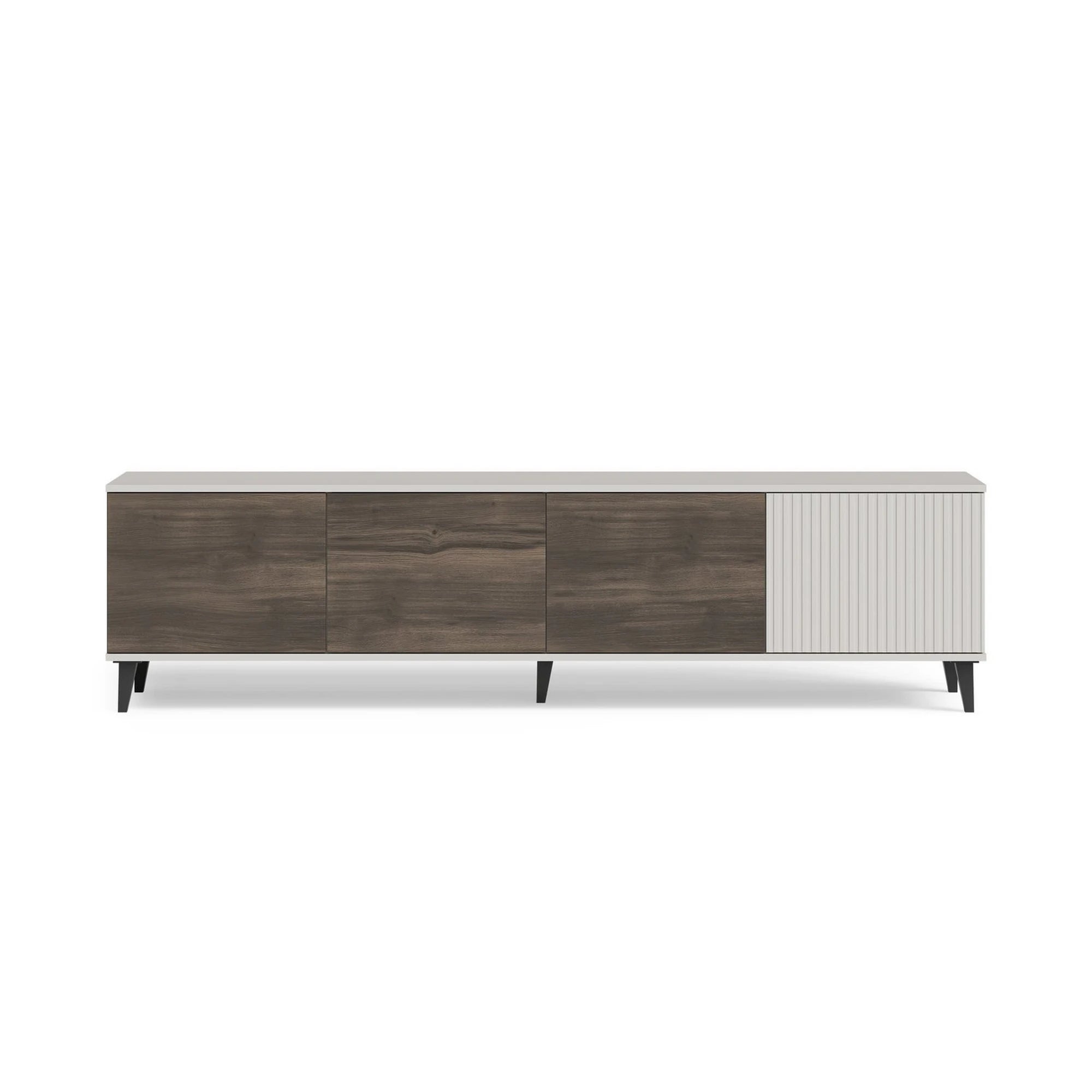 Comoda TV RANDOM 2 RTV-3, casmir/nuc/negru, PAL furniruit, 200x40x52 cm