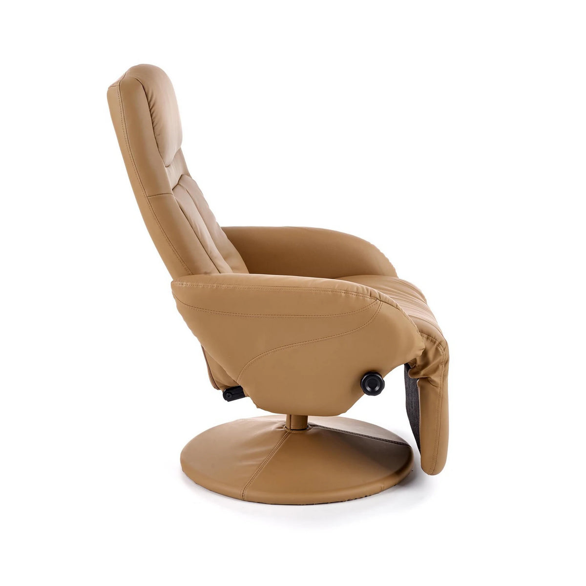 Fotoliu OPTIMA bej, piele ecologica/PVC, 77x80x139x84x101 cm