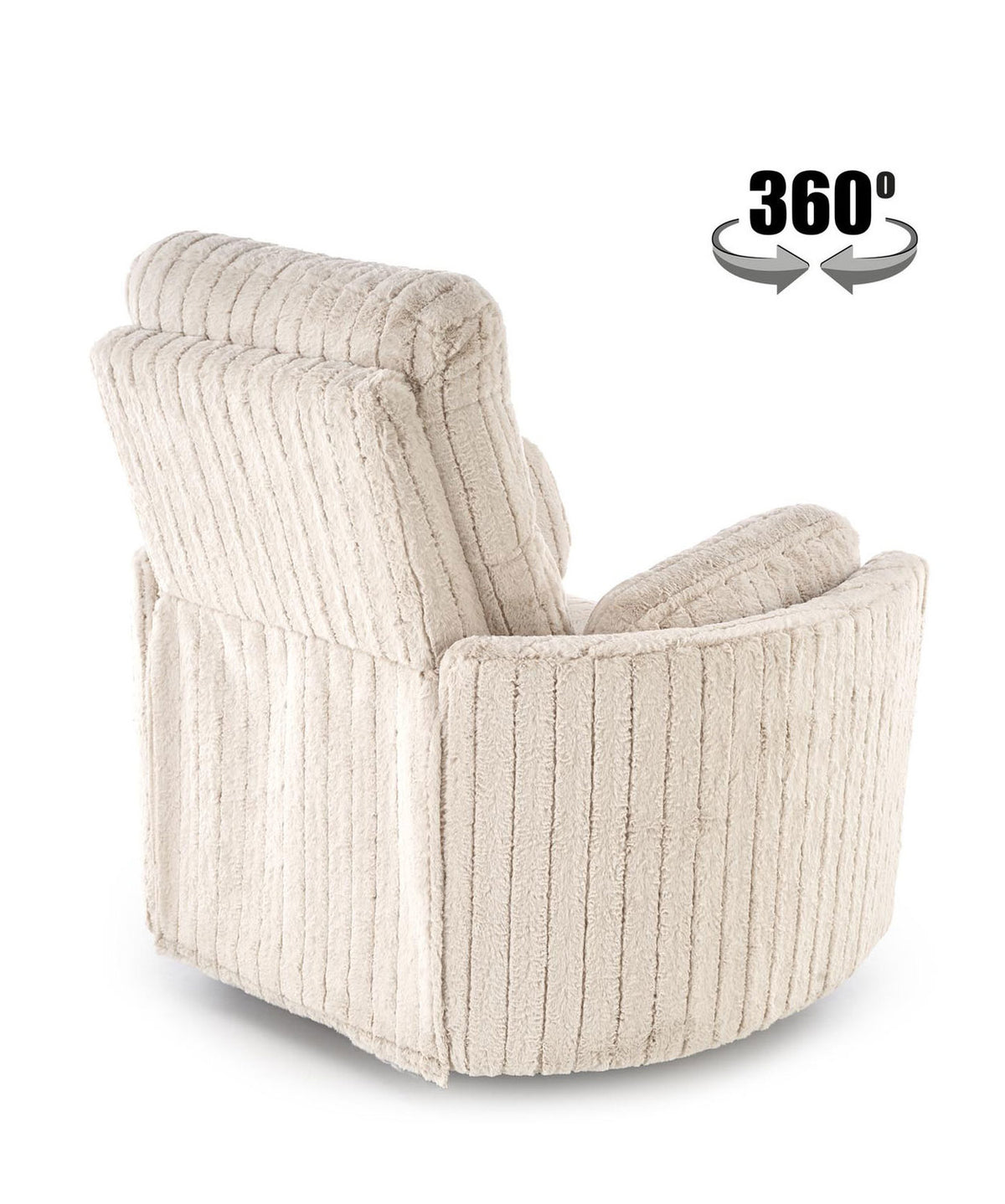 Fotoliu recliner PEGAS, stofa bej, 110x100/170x108/81 cm