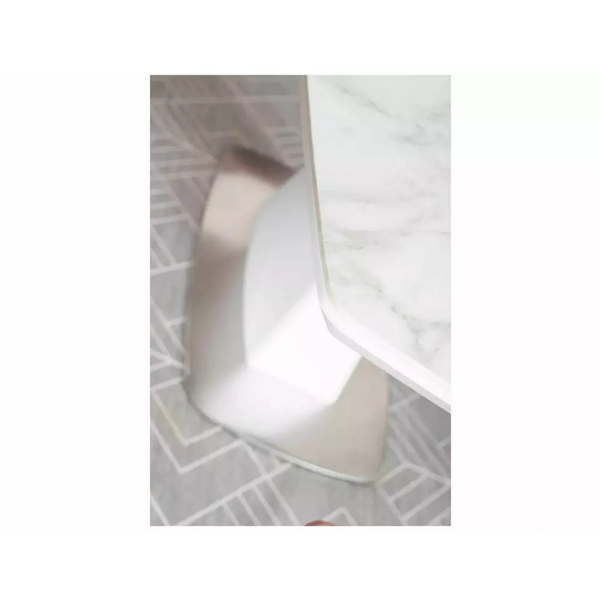 Masa extensibila SATURN II, alb cu efect de marmura, 160/210x90x76 cm