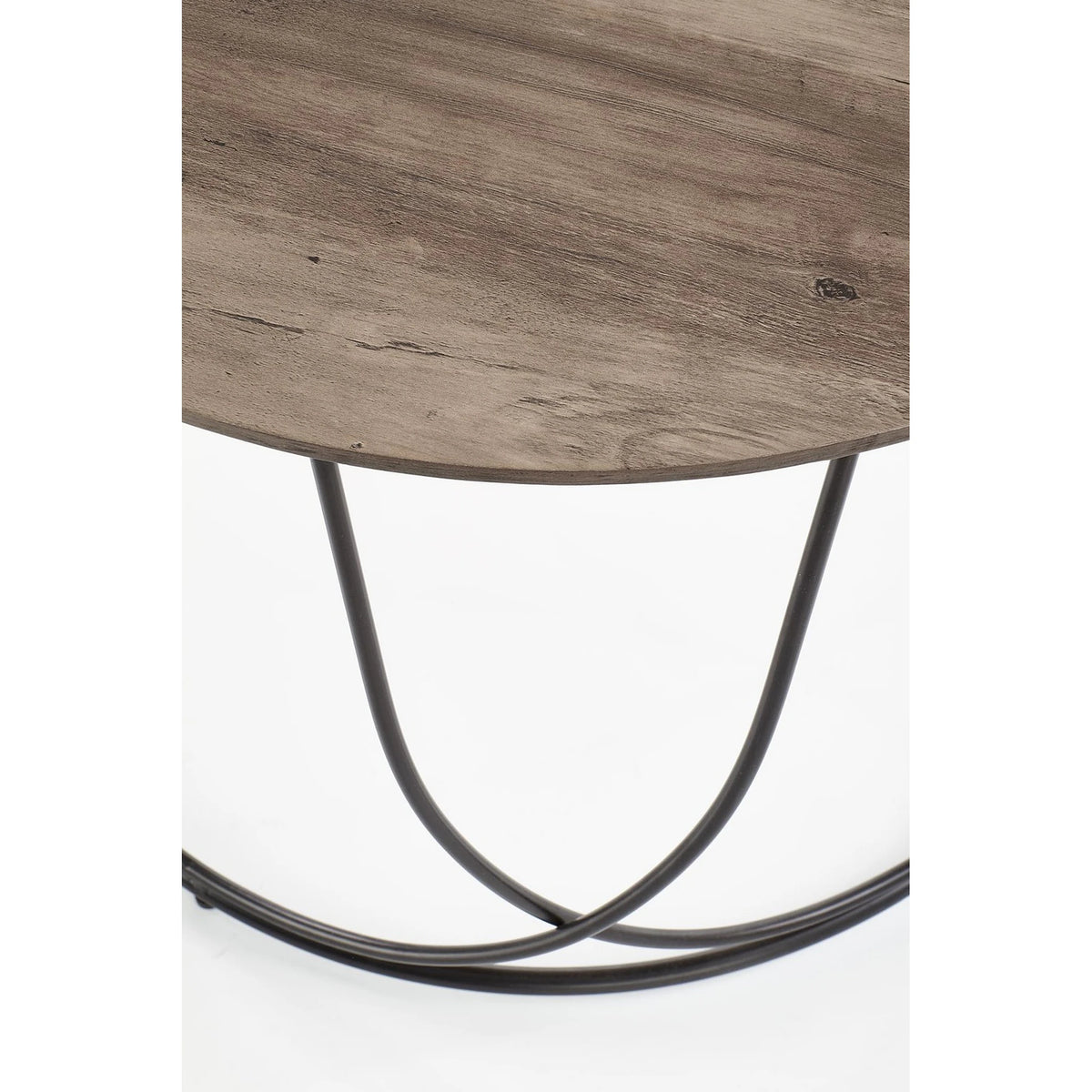 Masuta cafea NUBIRA, nuc/negru, 60x60x41 cm