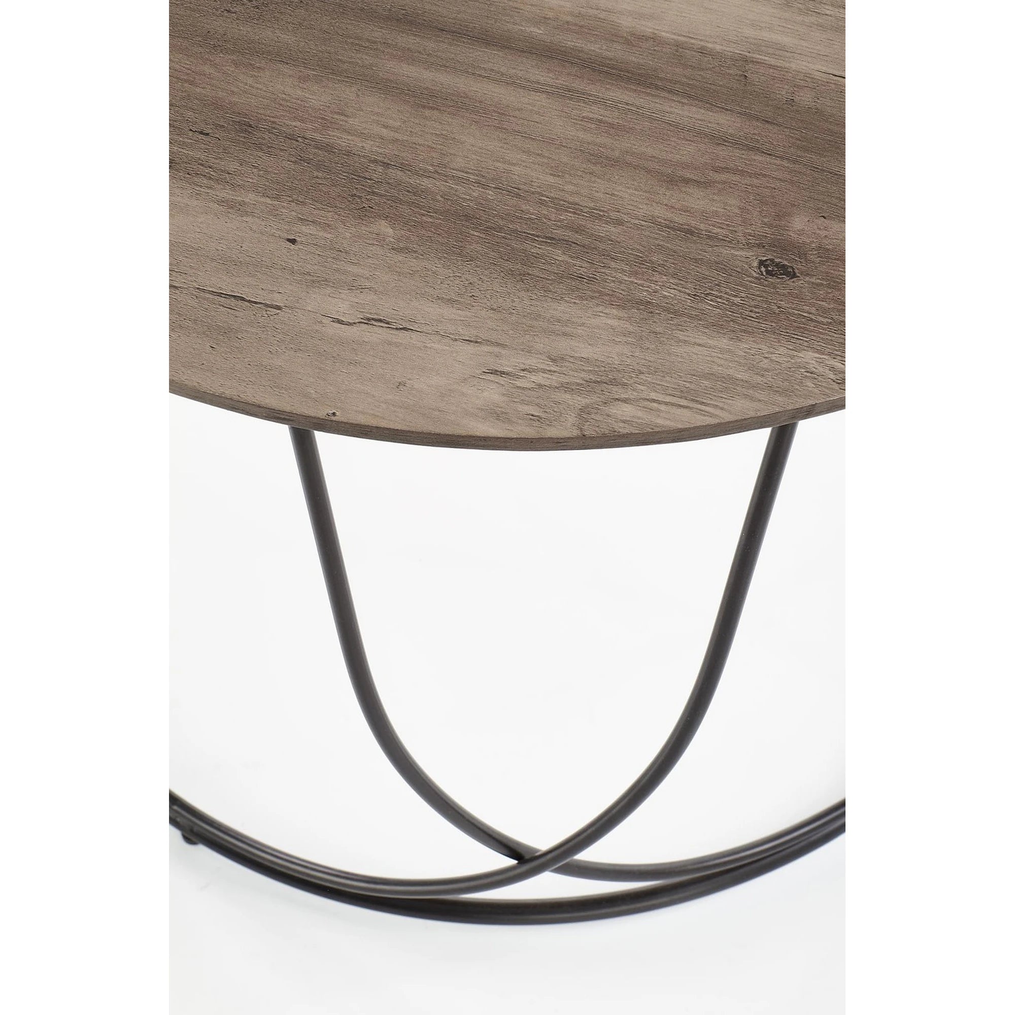 Masuta cafea NUBIRA, nuc/negru, 60x60x41 cm