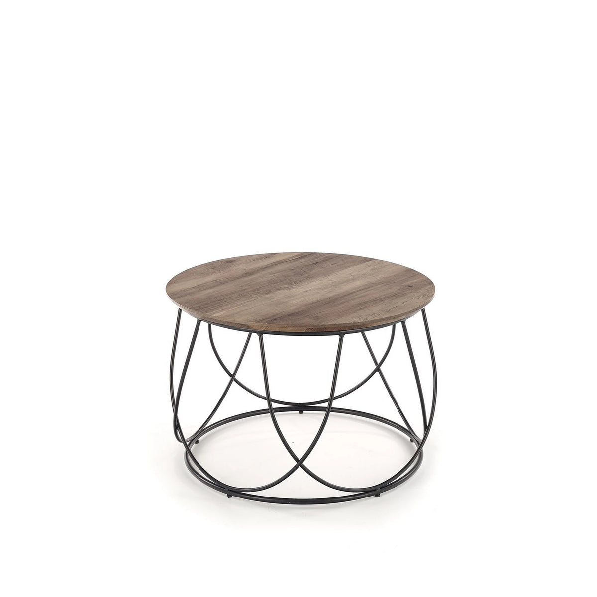 Masuta cafea NUBIRA, nuc/negru, 60x60x41 cm