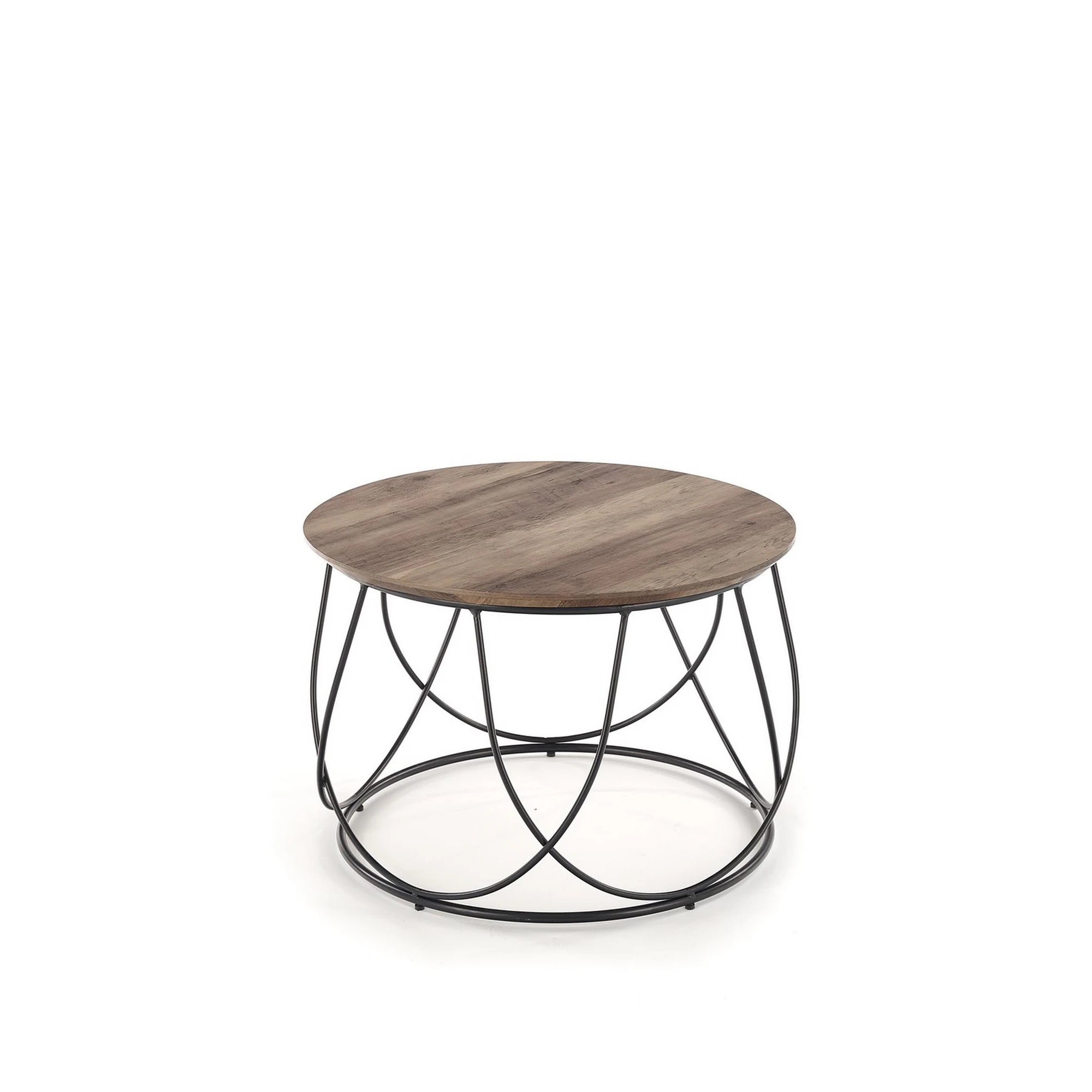 Masuta cafea NUBIRA, nuc/negru, 60x60x41 cm