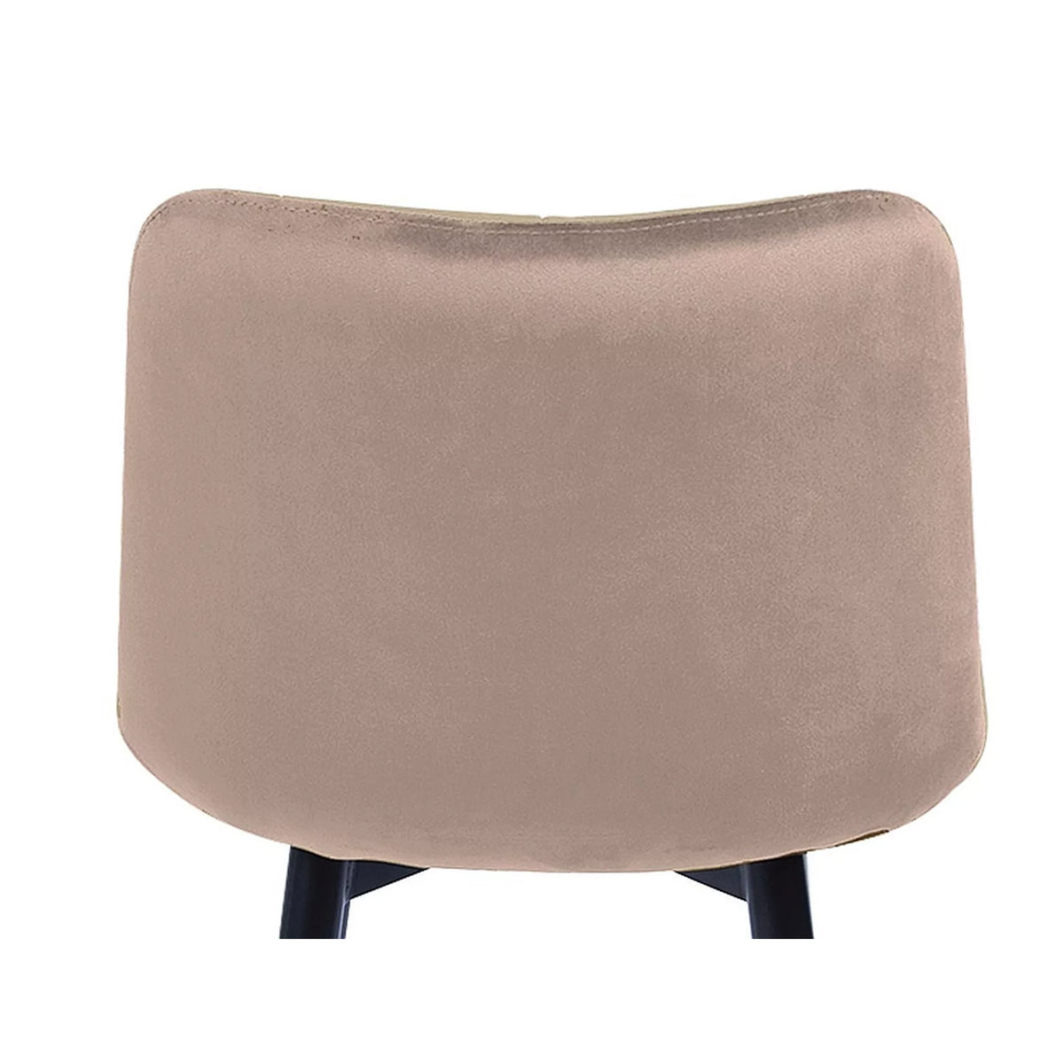 Scaun bar textil CHIC H-2, bej - Bluvel 28/negru, stofa catifelata/metal, 46x51x90 cm