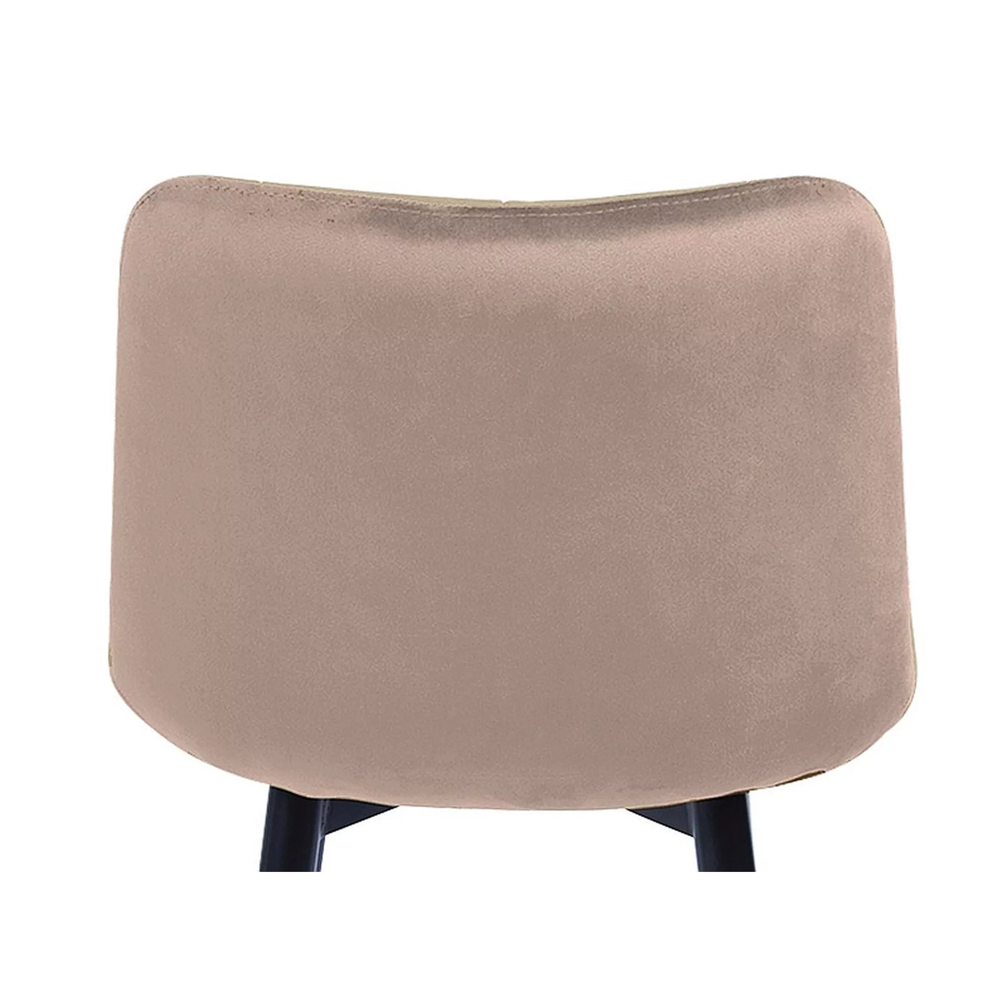 Scaun bar textil CHIC H-2, bej - Bluvel 28/negru, stofa catifelata/metal, 46x51x90 cm
