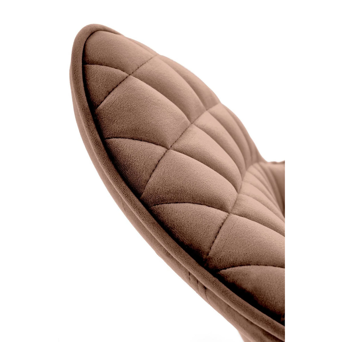 Scaun rotativ K520, maro/negru, stofa catifelata/metal, 45x63x80 cm
