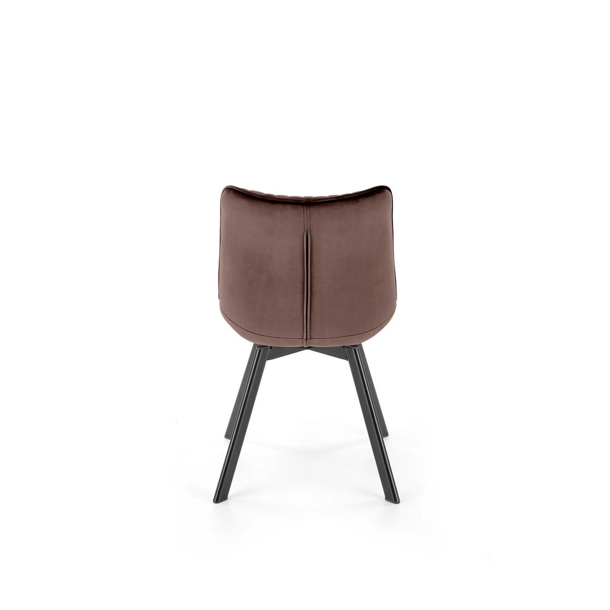 Scaun rotativ K520, maro/negru, stofa catifelata/metal, 45x63x80 cm