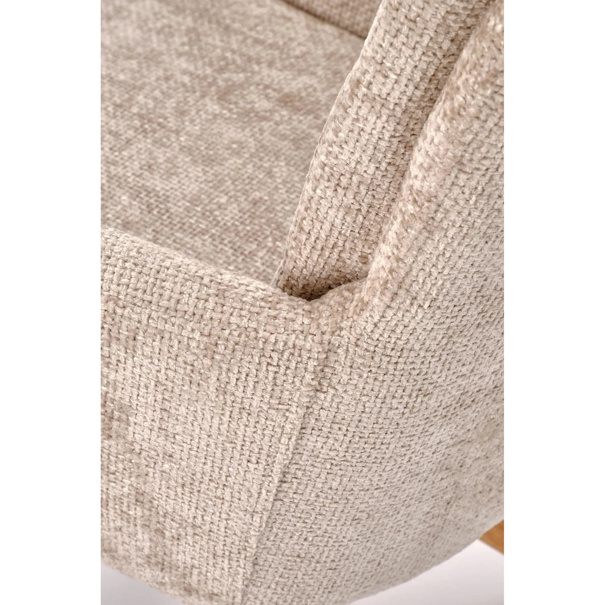 Scaun rotativ K540, bej/stejar, stofa/lemn, 60x63x89 cm