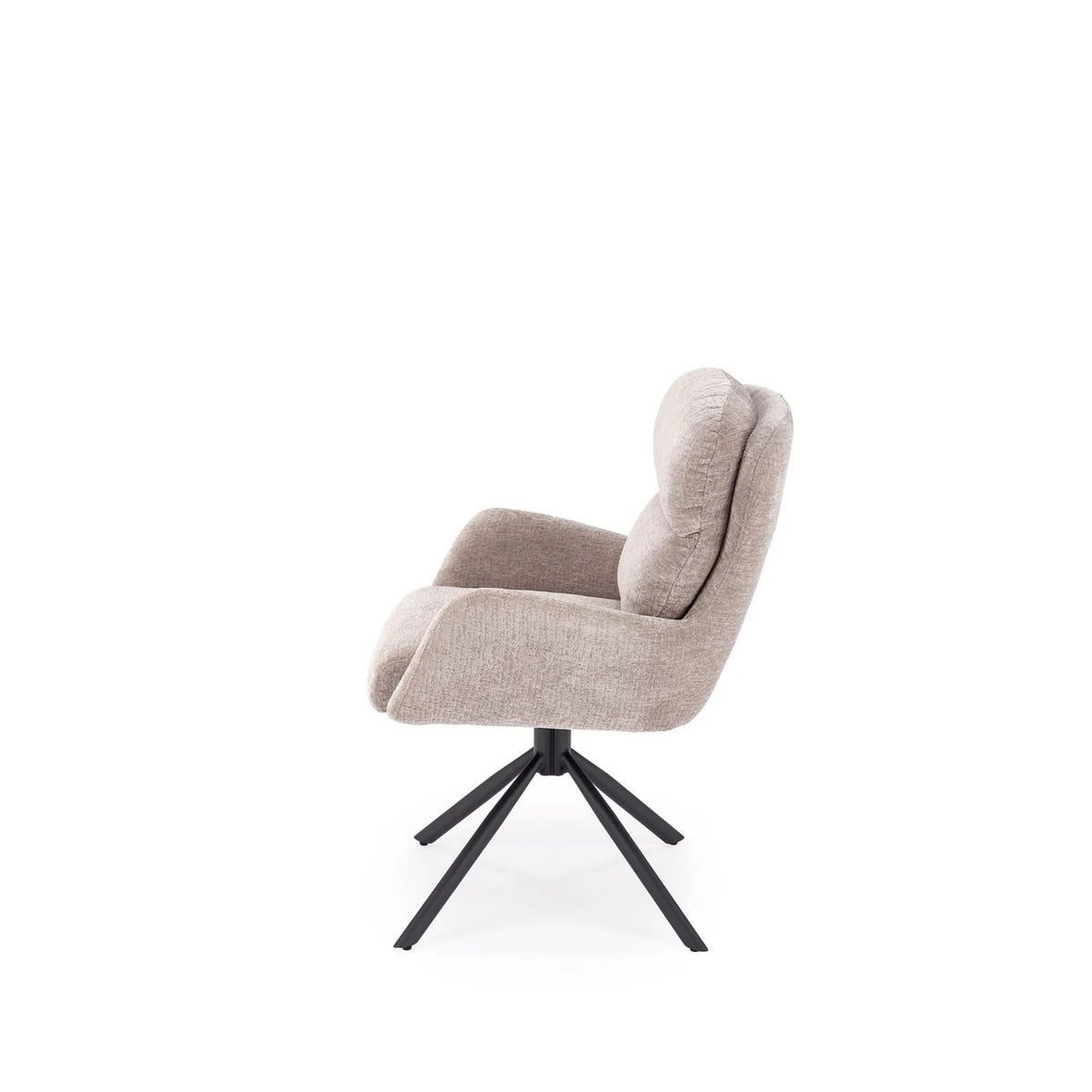 Scaun rotativ K593, gri/negru, stofa/metal, 56x54x89 cm