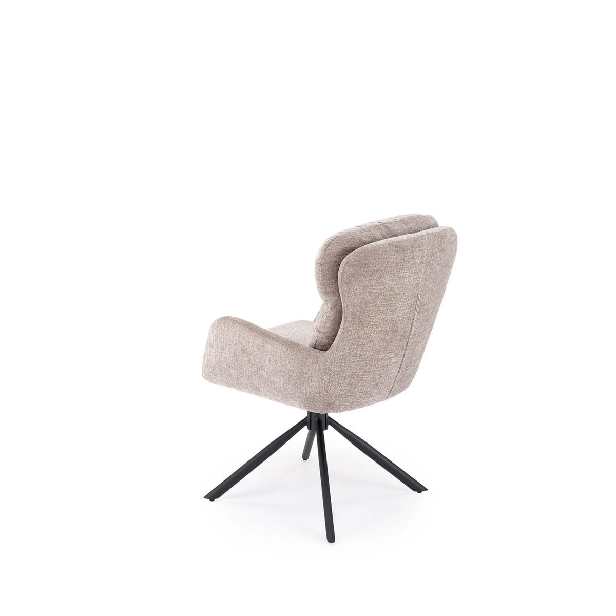 Scaun rotativ K593, gri/negru, stofa/metal, 56x54x89 cm